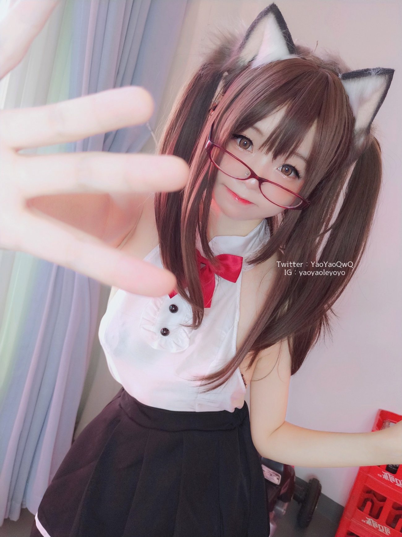 图片[72]-萌妹子Coser摇摇乐yoyo – 黑色紧身衣 [100P] – 速更版-美库