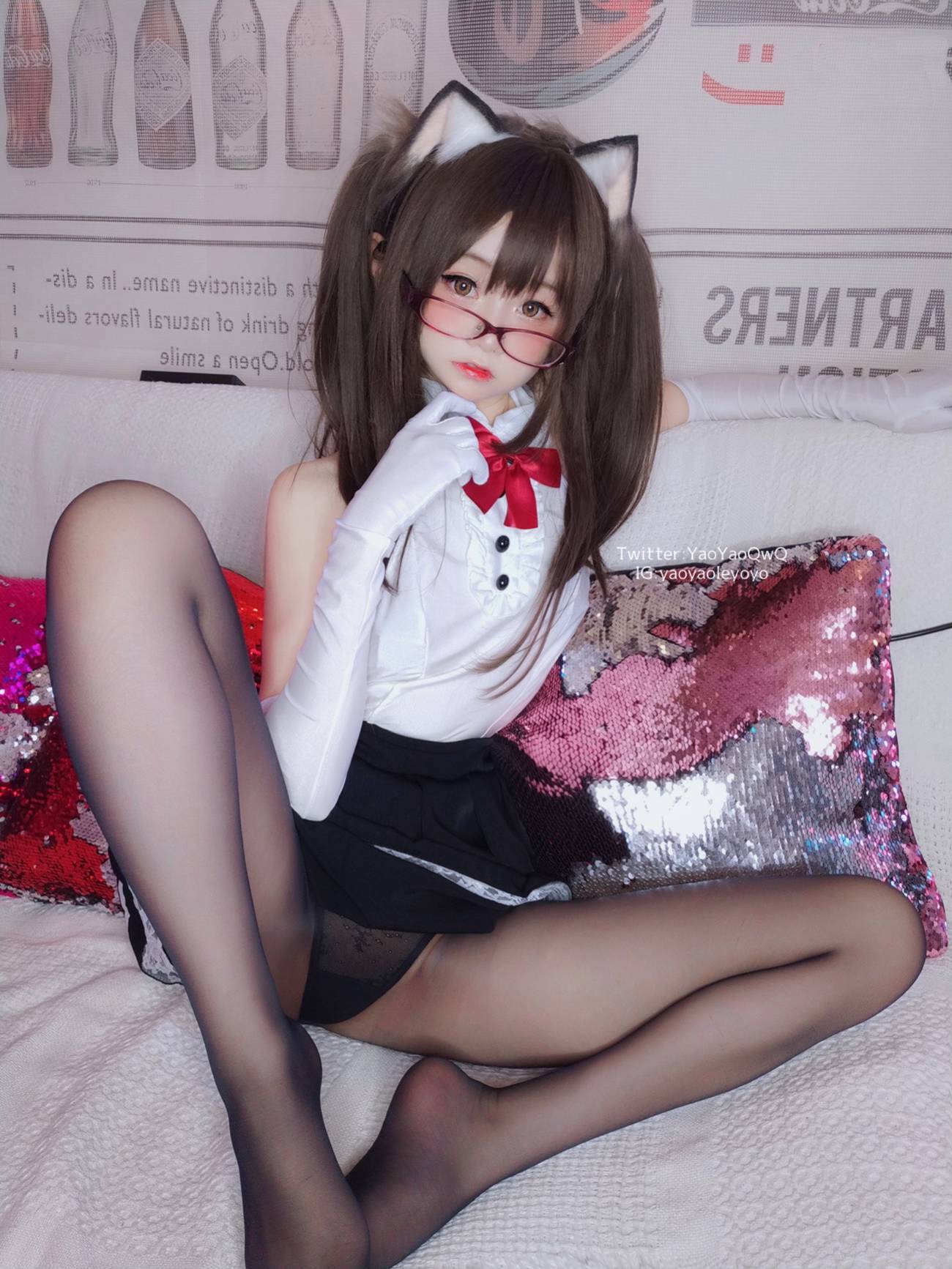 图片[78]-萌妹子Coser摇摇乐yoyo – 黑色紧身衣 [100P] – 速更版-美库