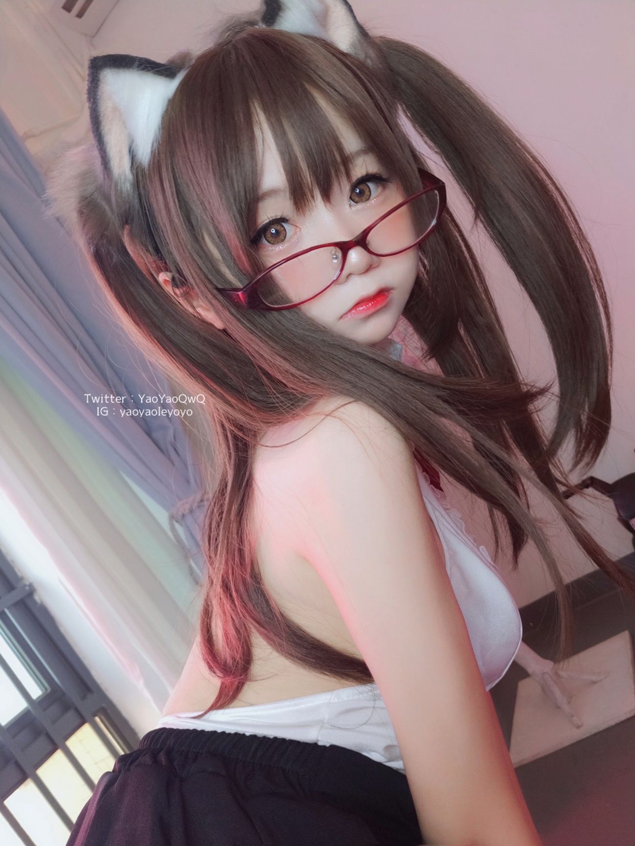 图片[83]-萌妹子Coser摇摇乐yoyo – 黑色紧身衣 [100P] – 速更版-美库