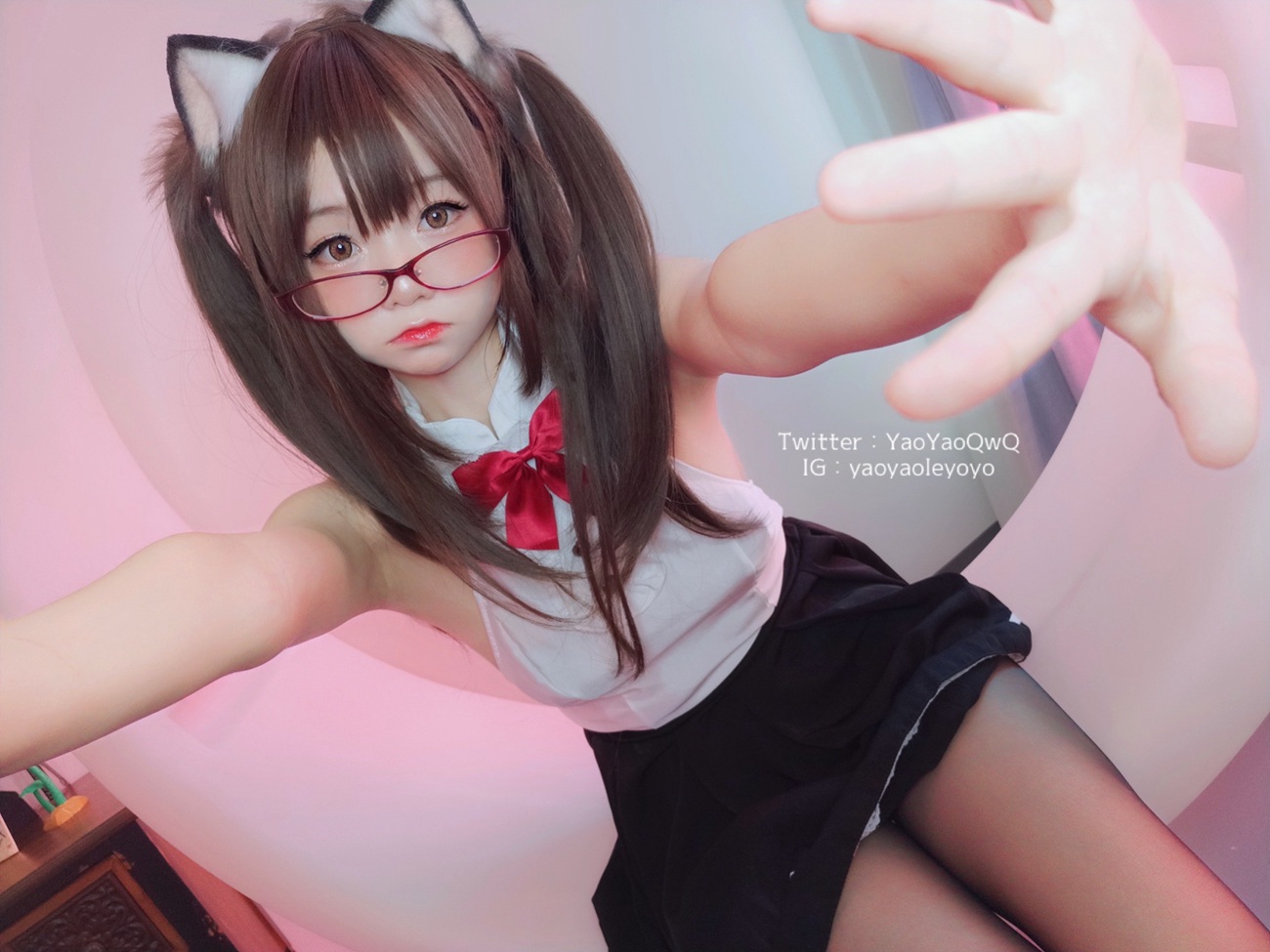 图片[101]-萌妹子Coser摇摇乐yoyo – 黑色紧身衣 [100P] – 速更版-美库