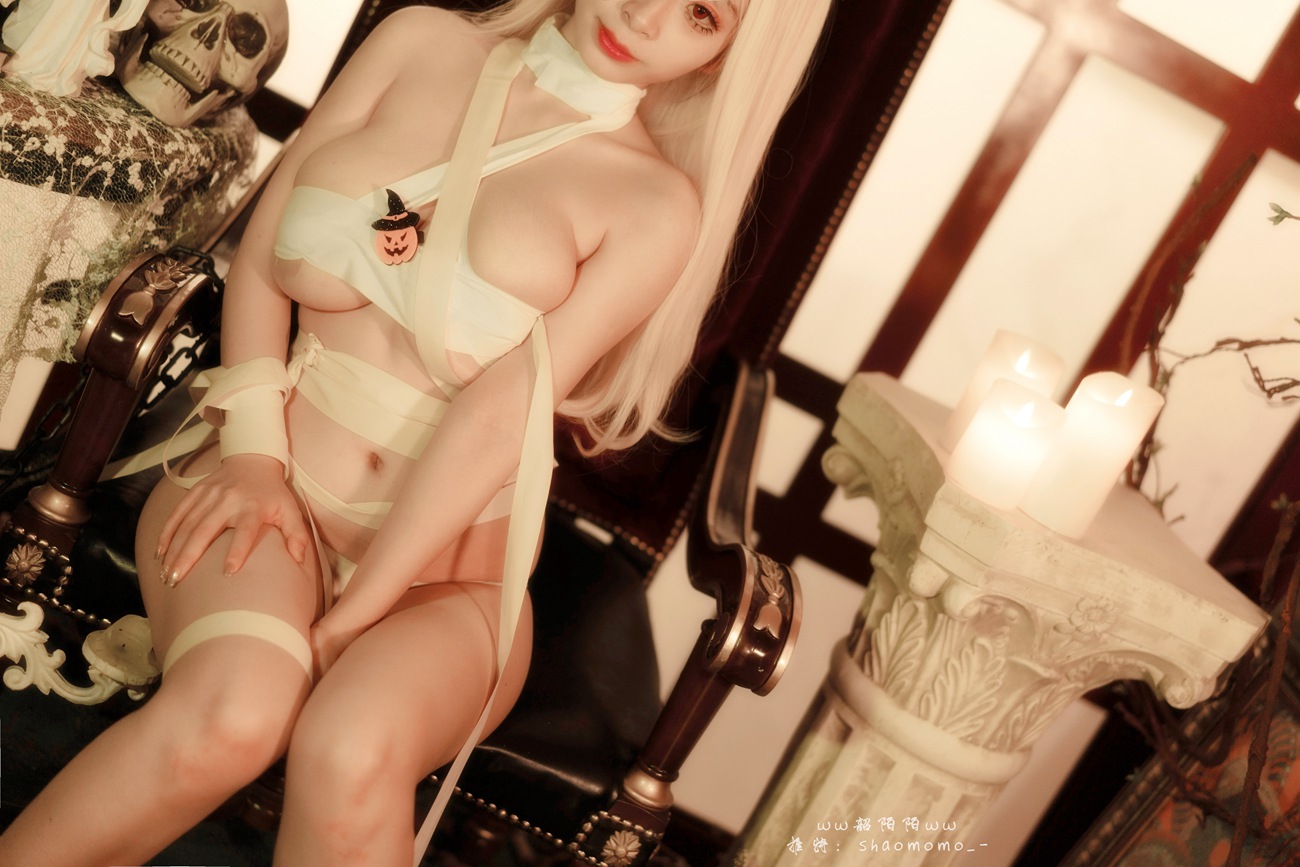 图片[25]-韶陌陌 – 万圣节绷带[26P] – 速更版-美库