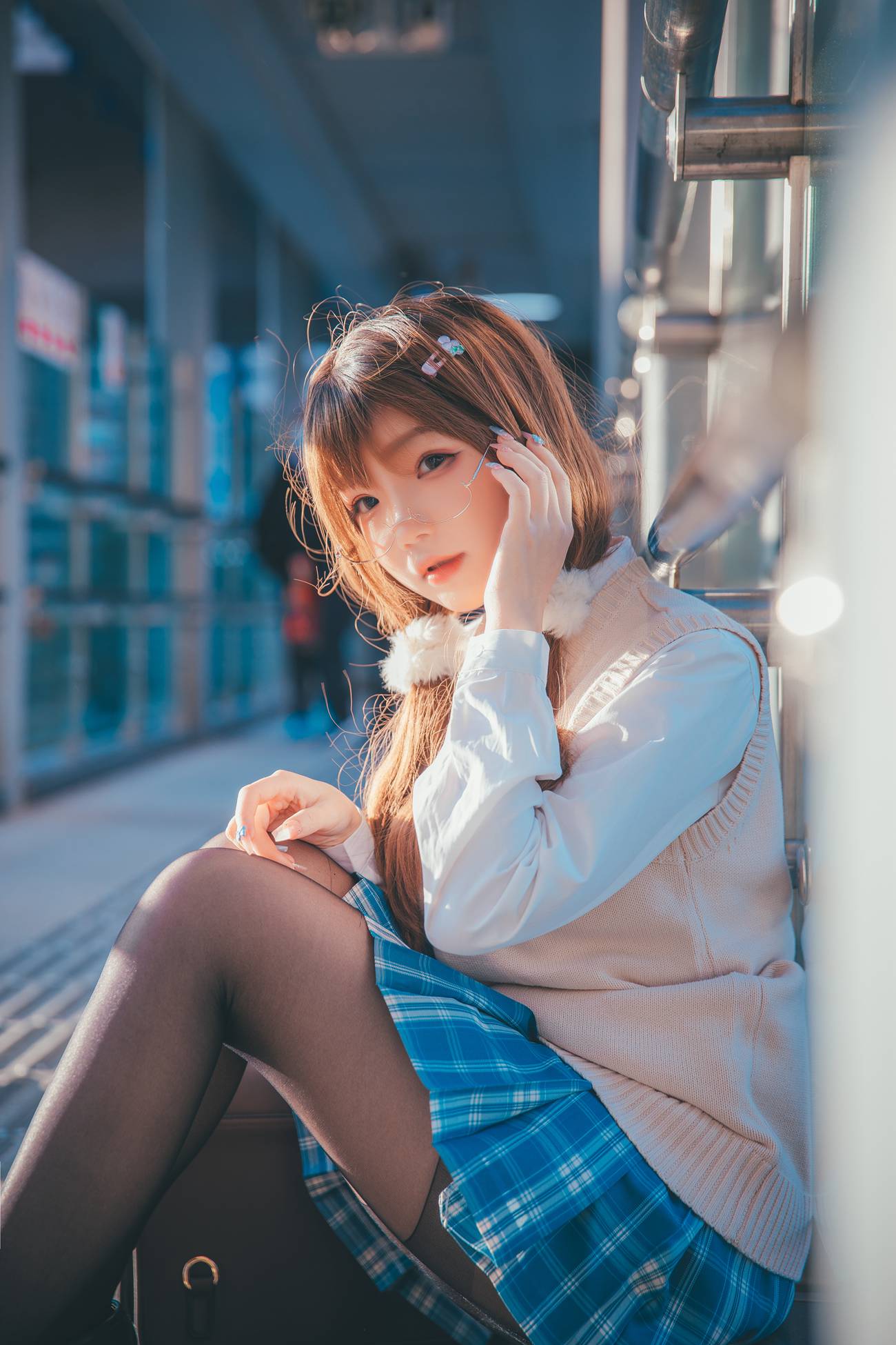 图片[24]-动漫博主雪晴Astra – JK夕阳 [25P] – 速更版-美库