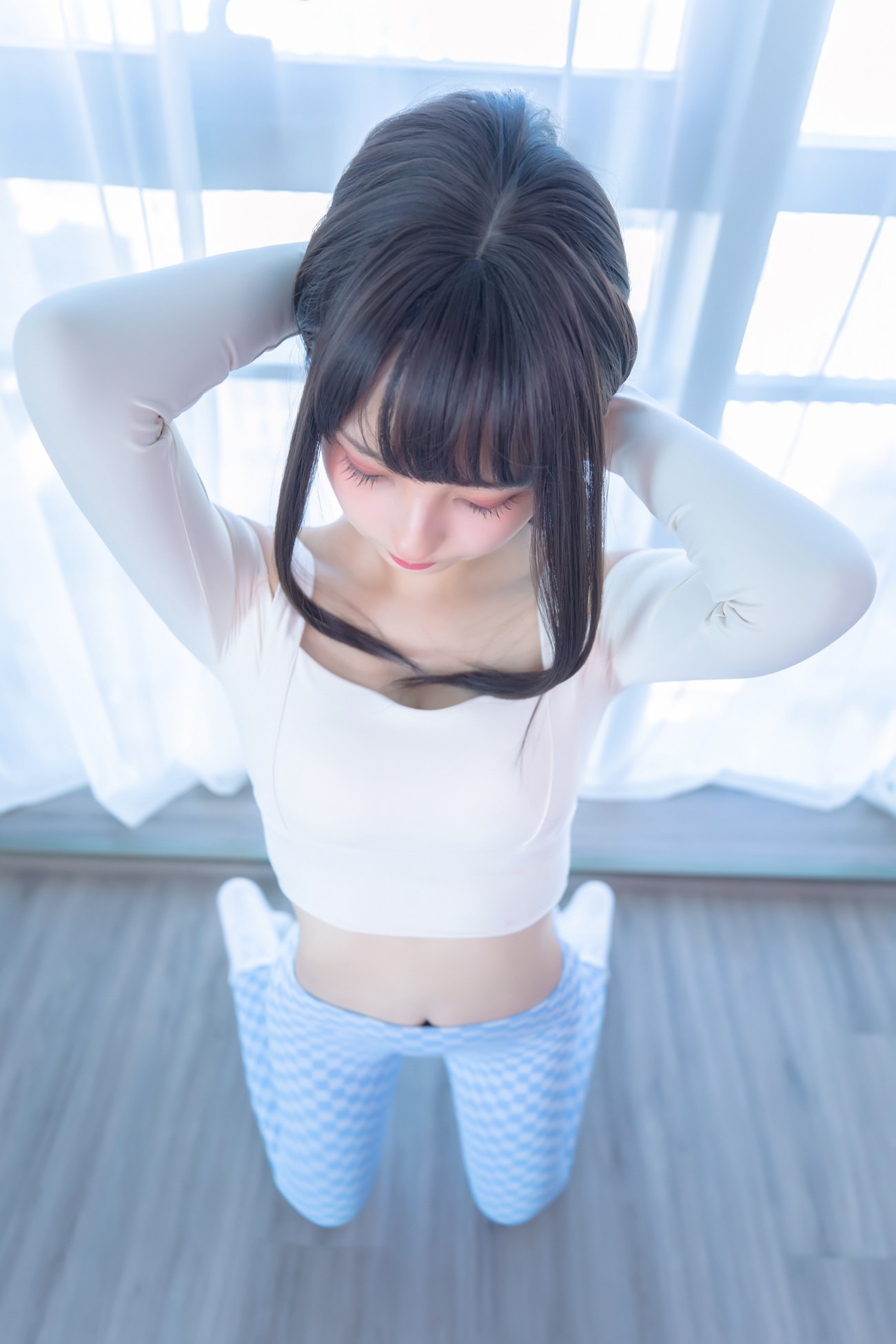 图片[11]-萝莉 神楽板真冬之蓝白格 [75P] – 速更版-美库