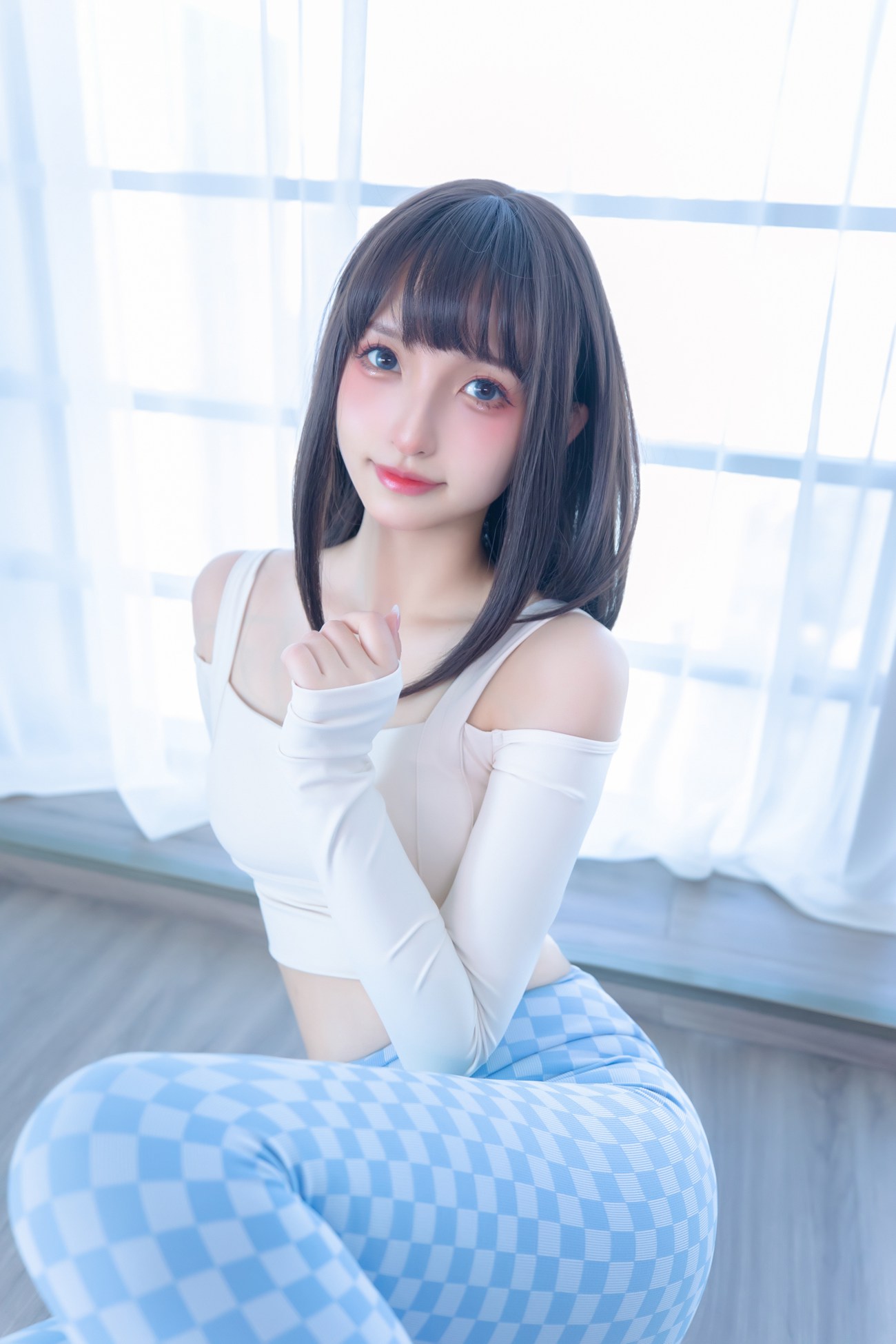 图片[39]-萝莉 神楽板真冬之蓝白格 [75P] – 速更版-美库