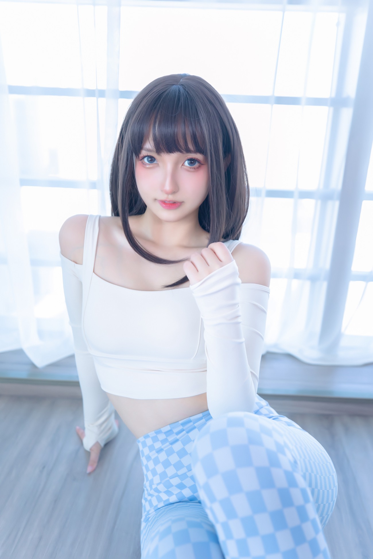 图片[40]-萝莉 神楽板真冬之蓝白格 [75P] – 速更版-美库