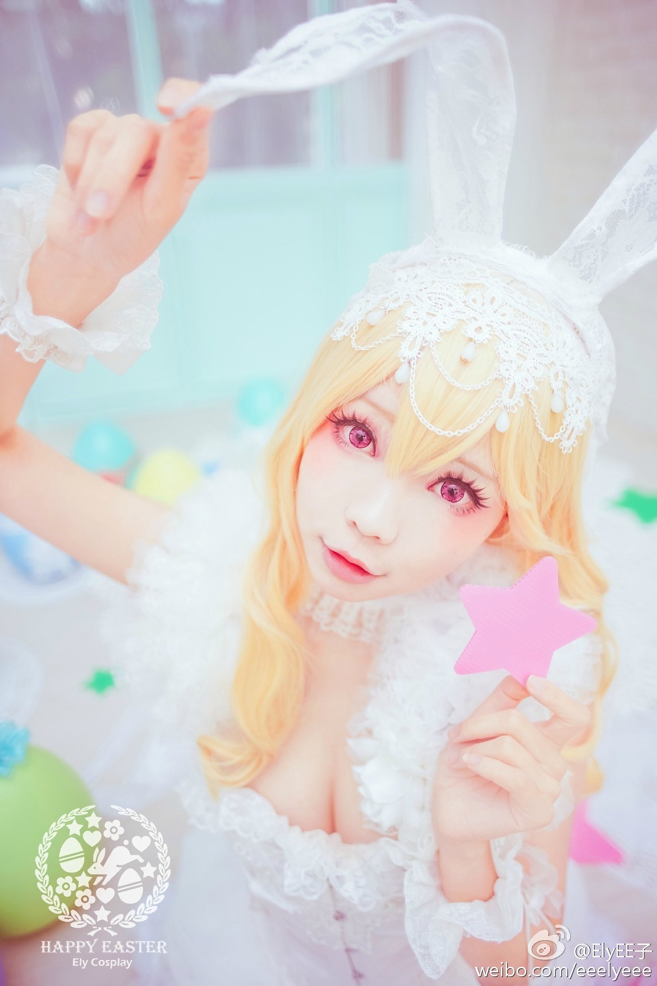 图片[3]-Ely_eee(ElyEE子) – 兔耳白礼服[9P]-翎羽暗房