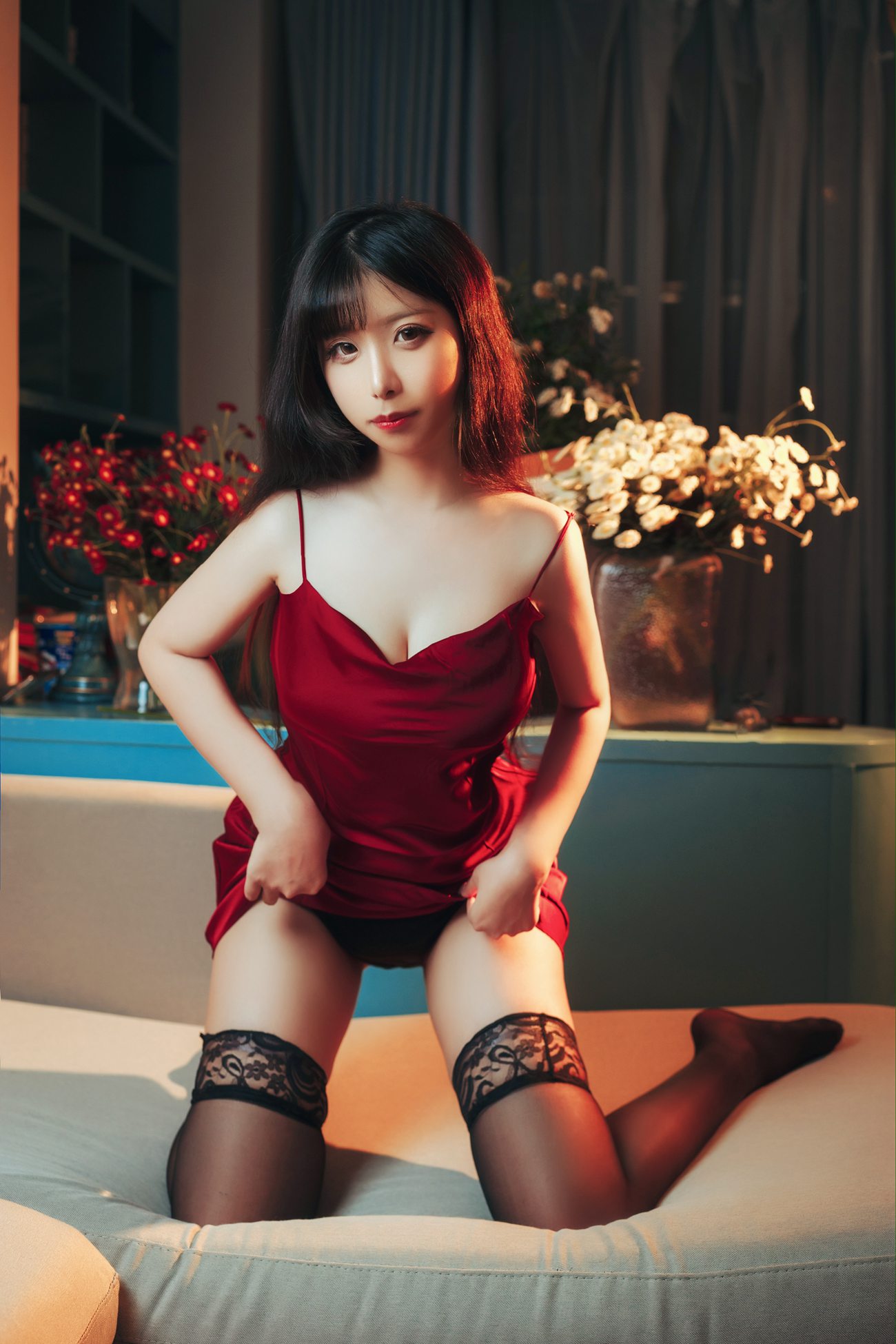 图片[10]-熊丫丫 – 红色睡裙[15P] – 速更版-美库