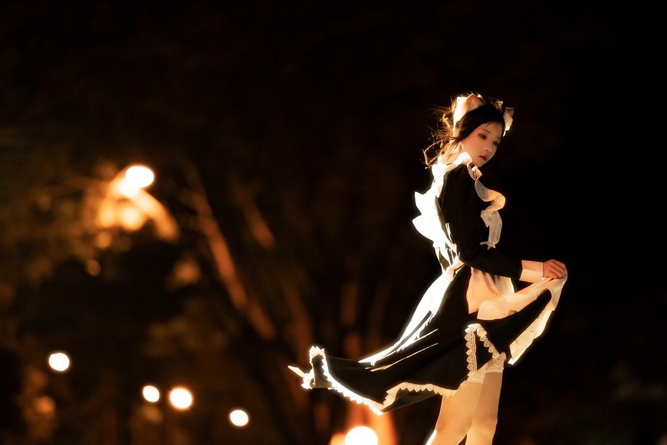 图片[16]-萝莉风COS 桜桃喵 – 长裙妹抖（夜）[19P] – 速更版-美库