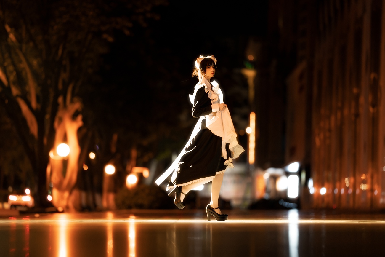 图片[20]-萝莉风COS 桜桃喵 – 长裙妹抖（夜）[19P] – 速更版-美库