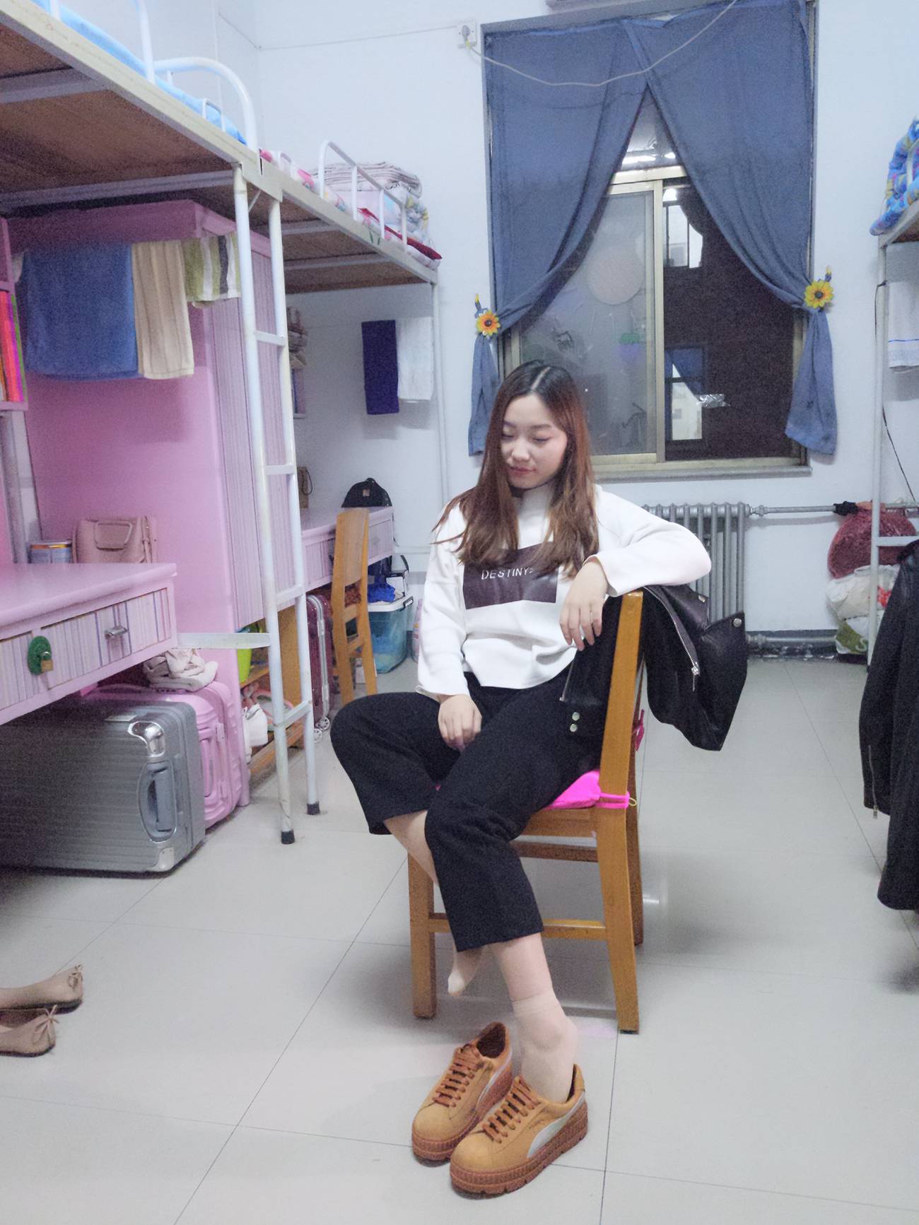 图片[12]-学妹校园寝室短丝系列002期 张梦想[104P] – 速更版-美库