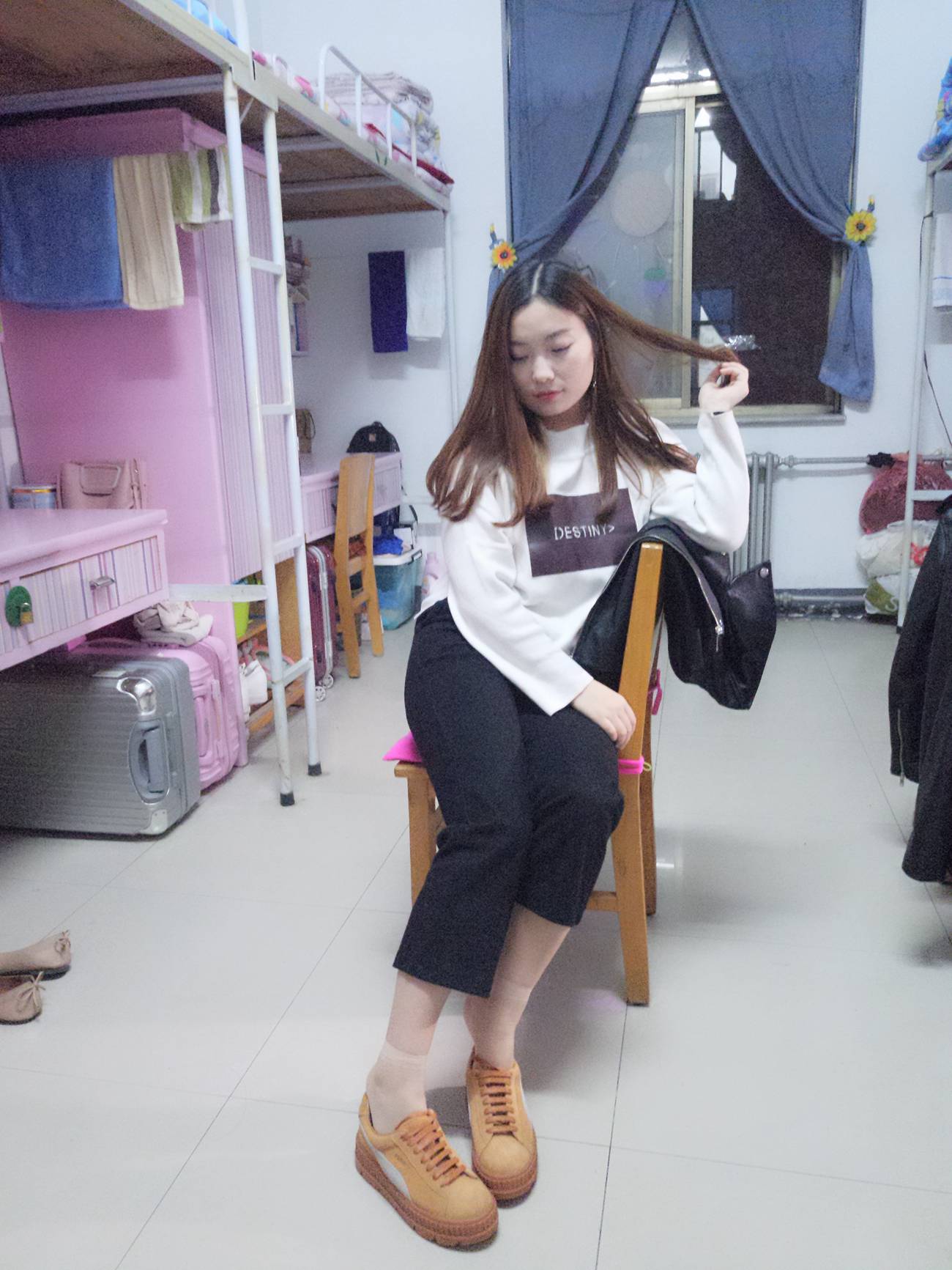 图片[17]-学妹校园寝室短丝系列002期 张梦想[104P] – 速更版-美库