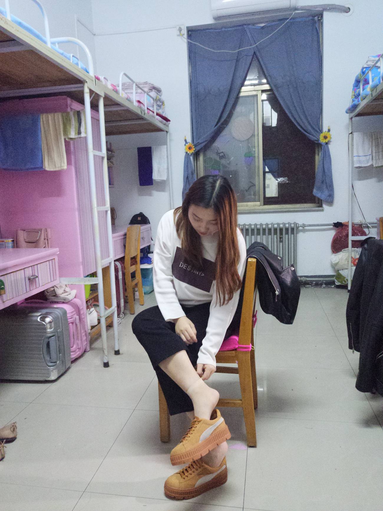 图片[22]-学妹校园寝室短丝系列002期 张梦想[104P] – 速更版-美库