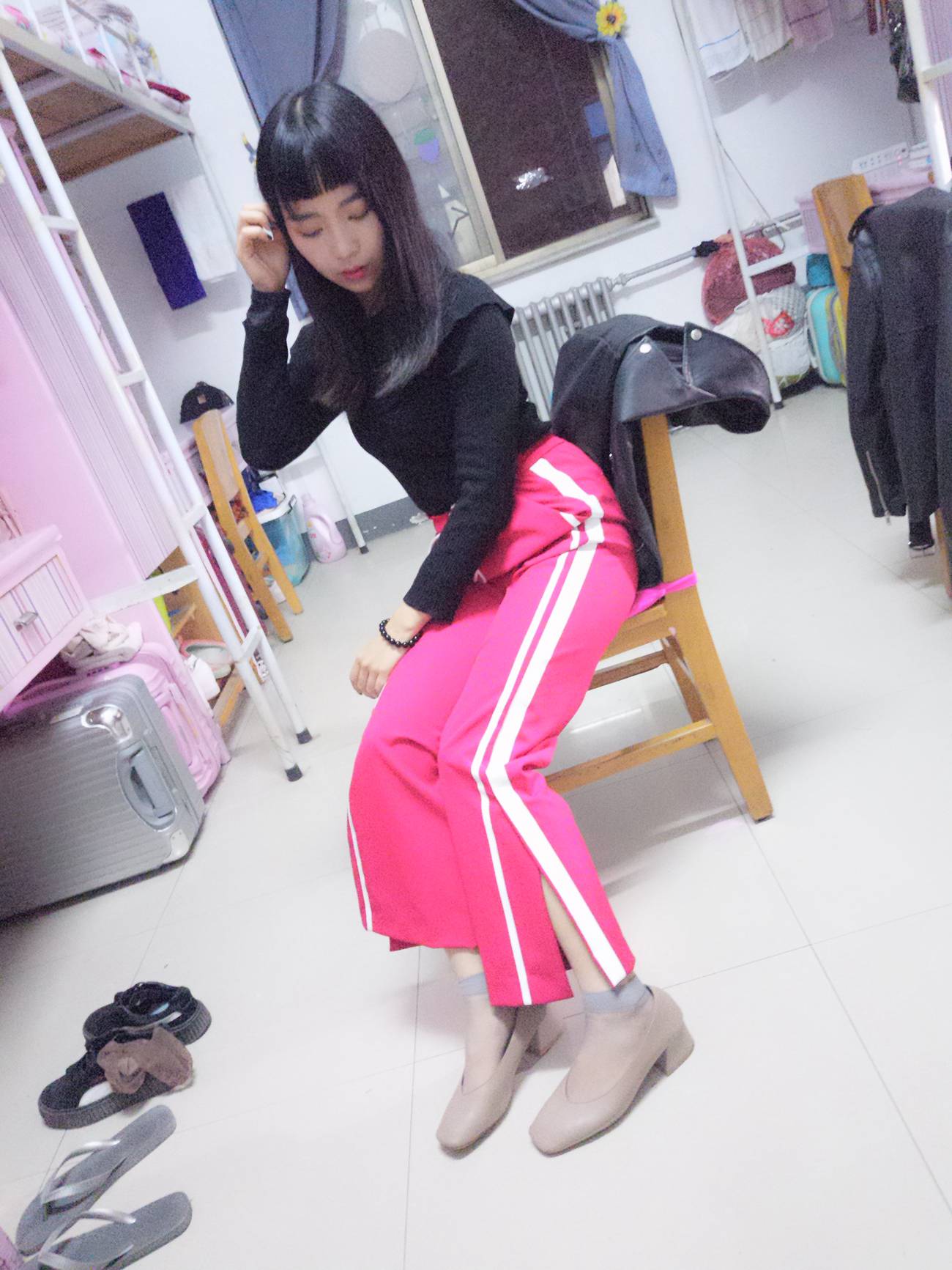 图片[24]-学妹校园寝室短丝系列002期 张梦想[104P] – 速更版-美库