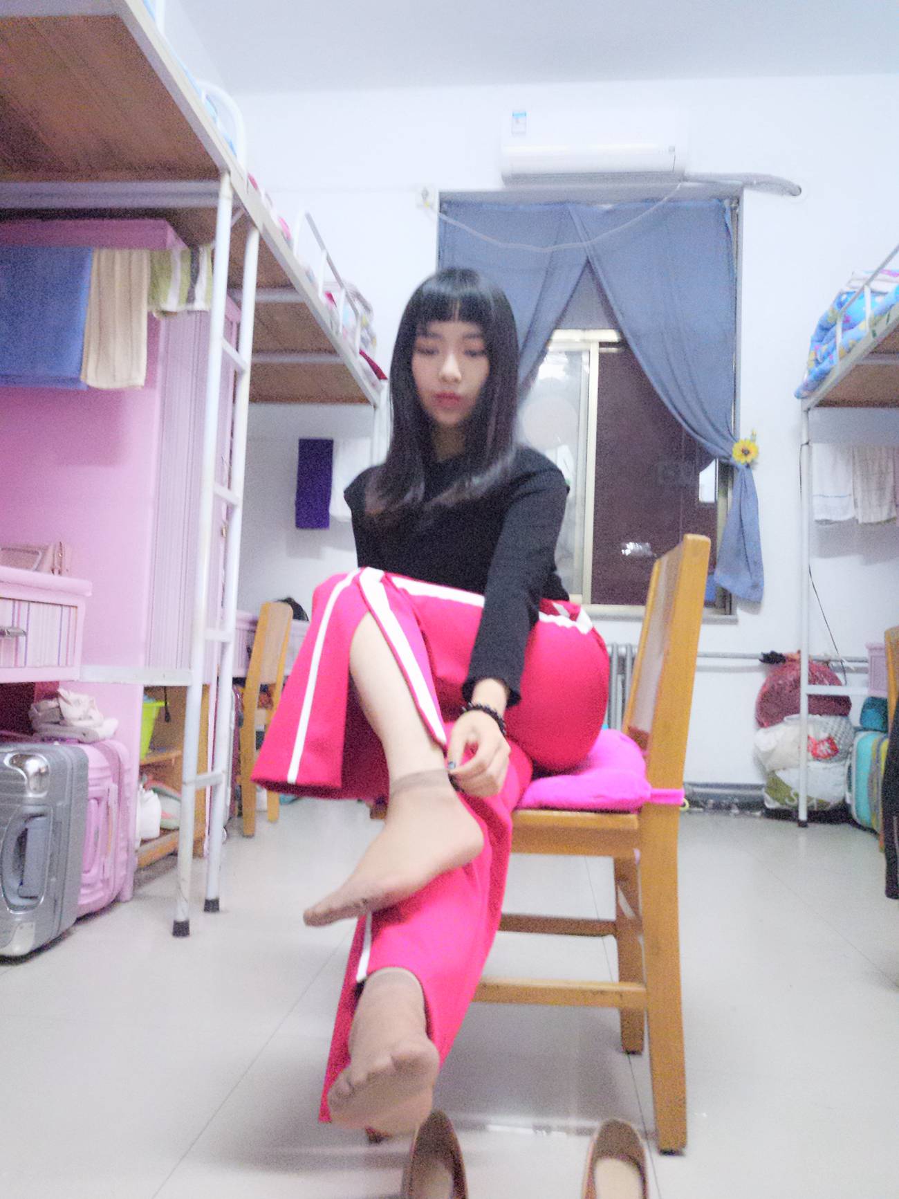 图片[27]-学妹校园寝室短丝系列002期 张梦想[104P] – 速更版-美库