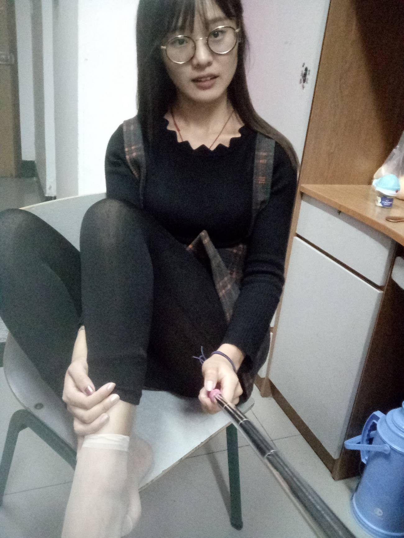 图片[67]-学妹校园寝室短丝系列001期 王丽君[85P] – 速更版-美库