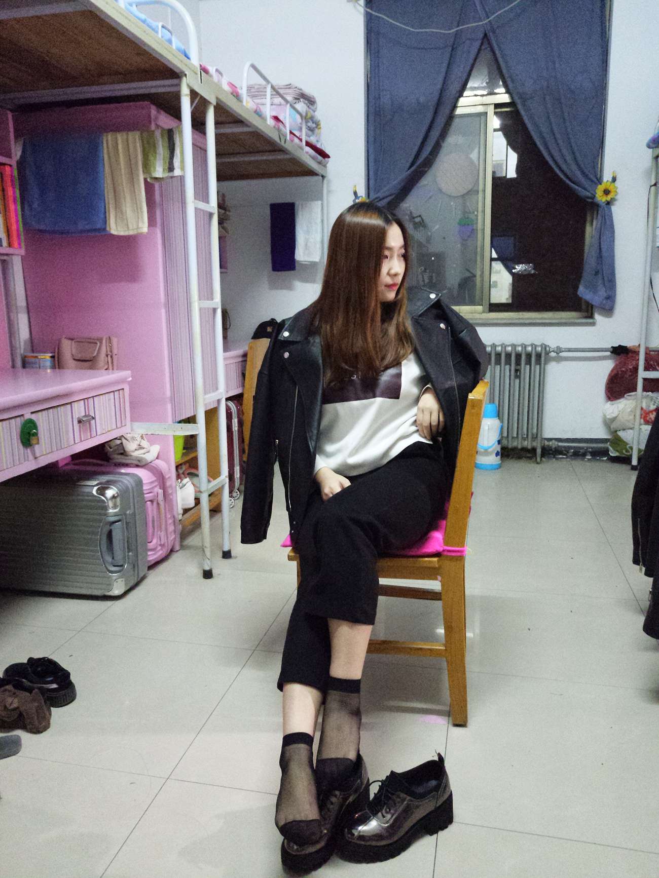 图片[52]-学妹校园寝室短丝系列002期 张梦想[104P] – 速更版-美库