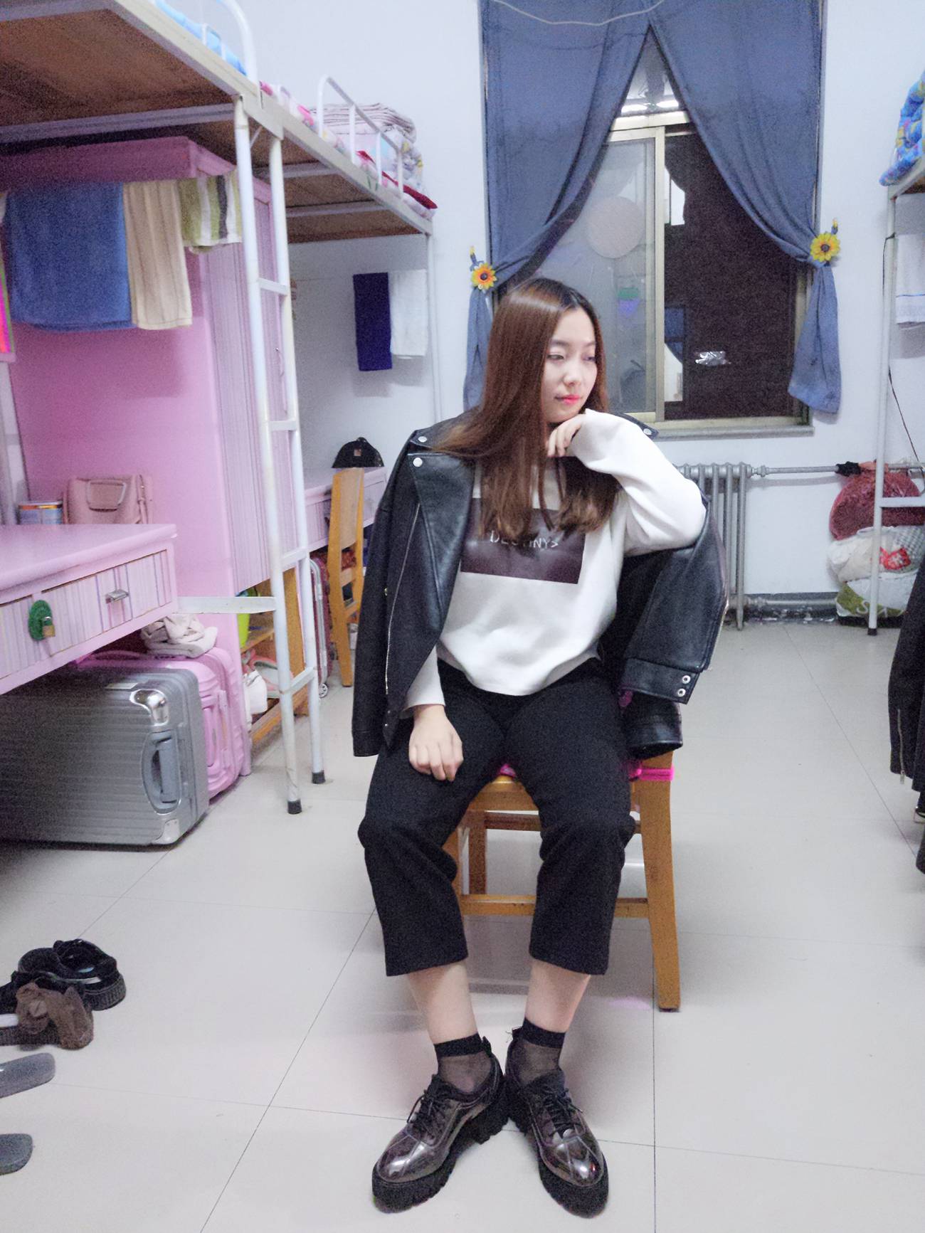 图片[56]-学妹校园寝室短丝系列002期 张梦想[104P] – 速更版-美库