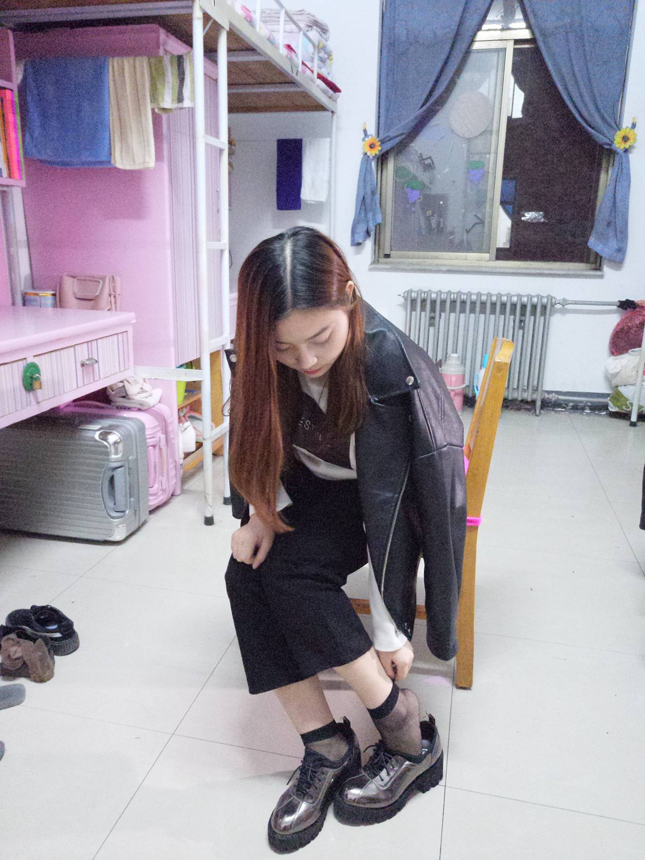 图片[57]-学妹校园寝室短丝系列002期 张梦想[104P] – 速更版-美库