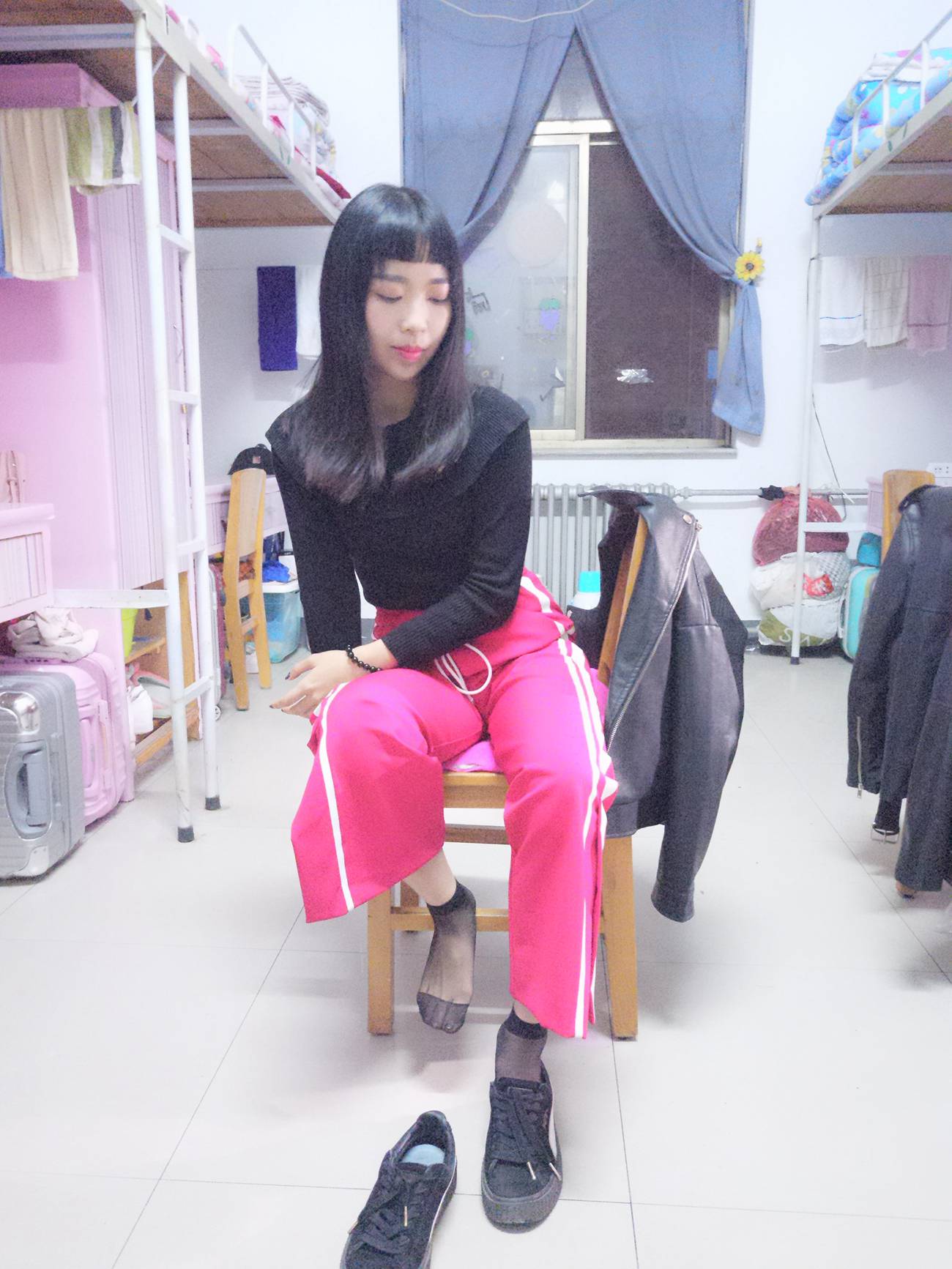 图片[59]-学妹校园寝室短丝系列002期 张梦想[104P] – 速更版-美库