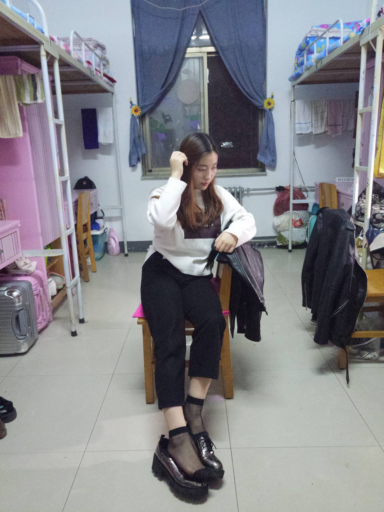 图片[60]-学妹校园寝室短丝系列002期 张梦想[104P] – 速更版-美库