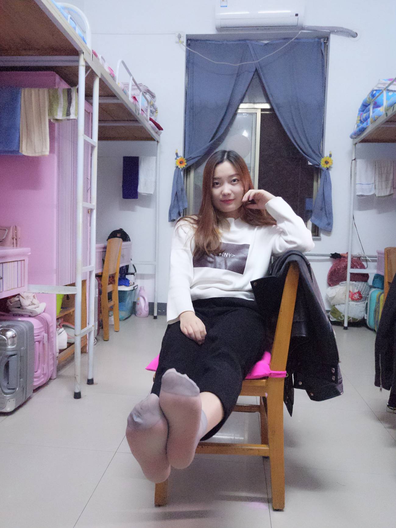 图片[67]-学妹校园寝室短丝系列002期 张梦想[104P] – 速更版-美库