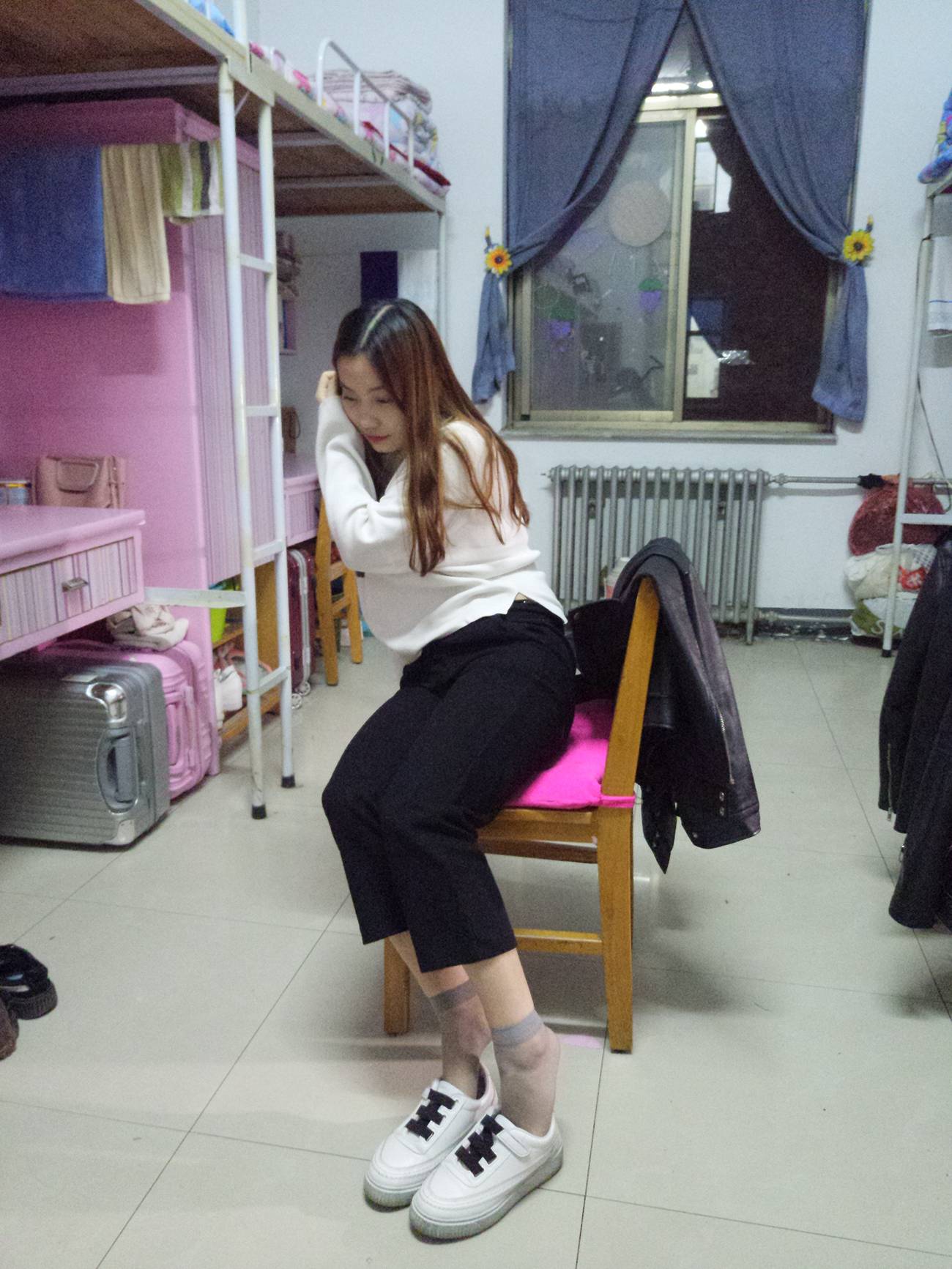 图片[80]-学妹校园寝室短丝系列002期 张梦想[104P] – 速更版-美库