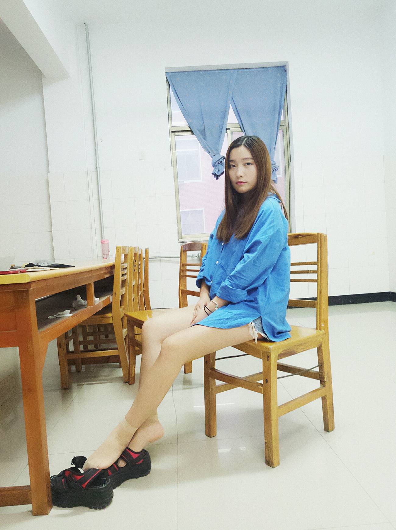 图片[97]-学妹校园寝室短丝系列002期 张梦想[104P] – 速更版-美库