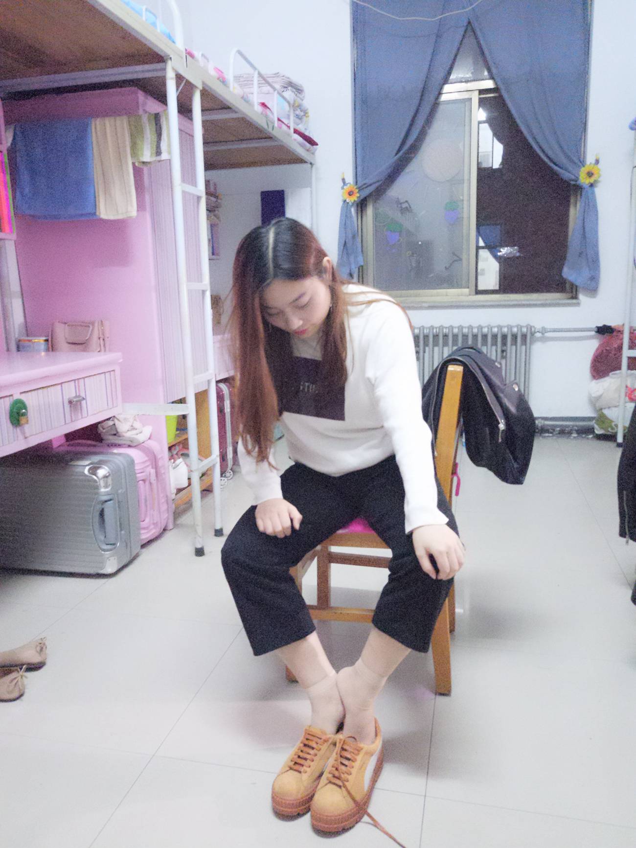 图片[99]-学妹校园寝室短丝系列002期 张梦想[104P] – 速更版-美库