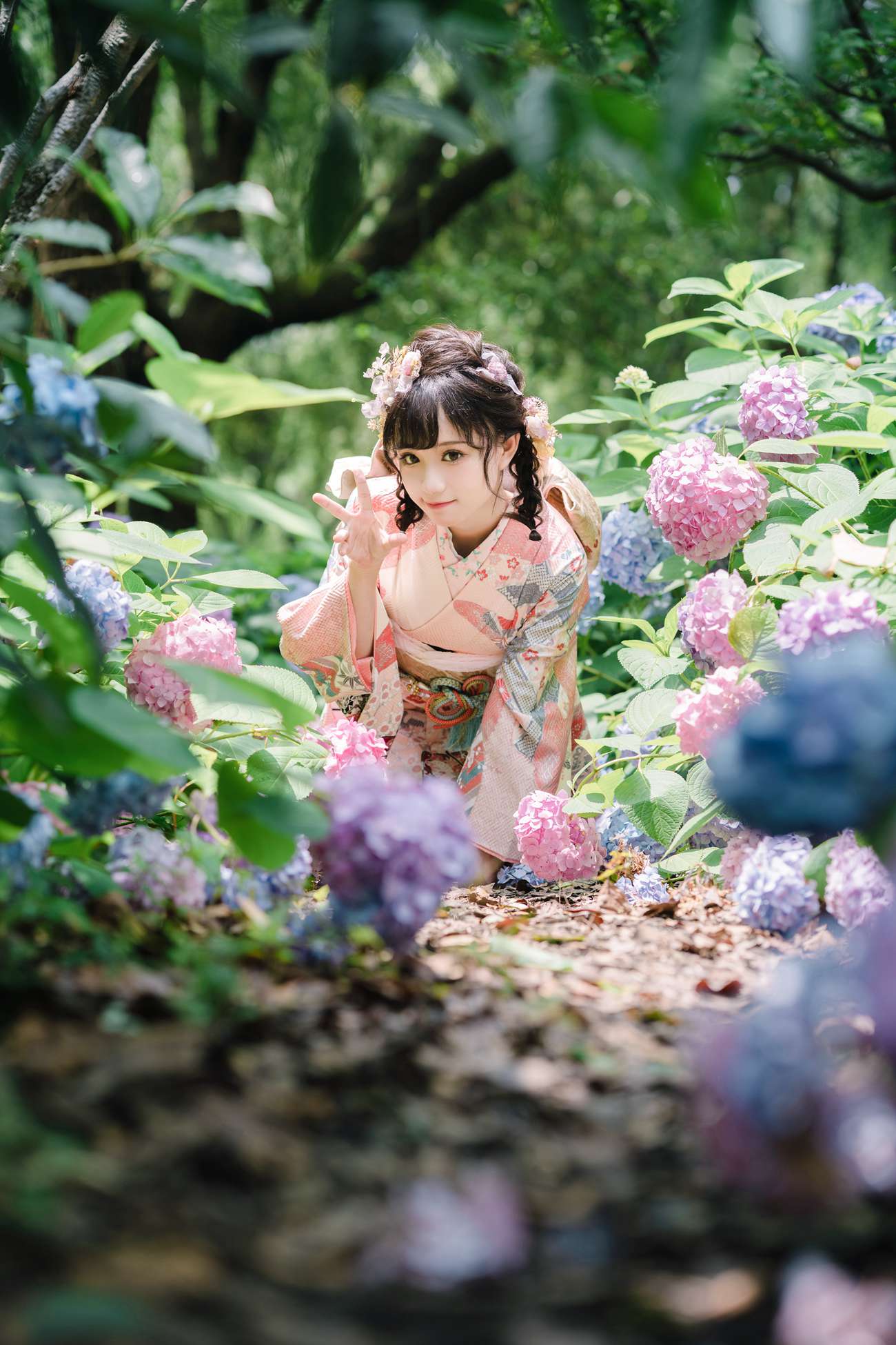 图片[11]-花柒Hana – 绣球花和服[18P] – 速更版-美库