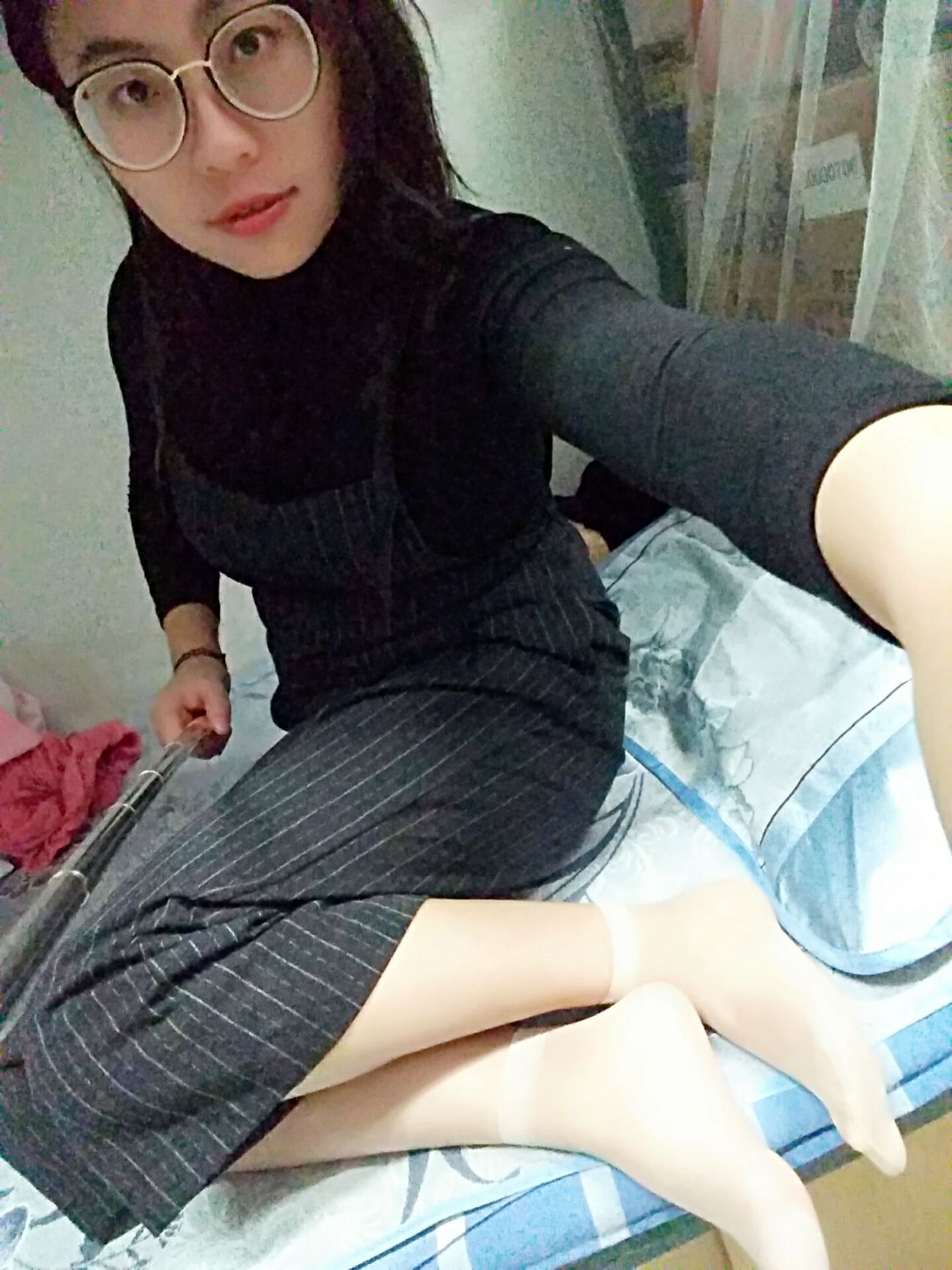 图片[45]-学妹校园寝室短丝系列004期 沈惠玲[63P] – 速更版-美库