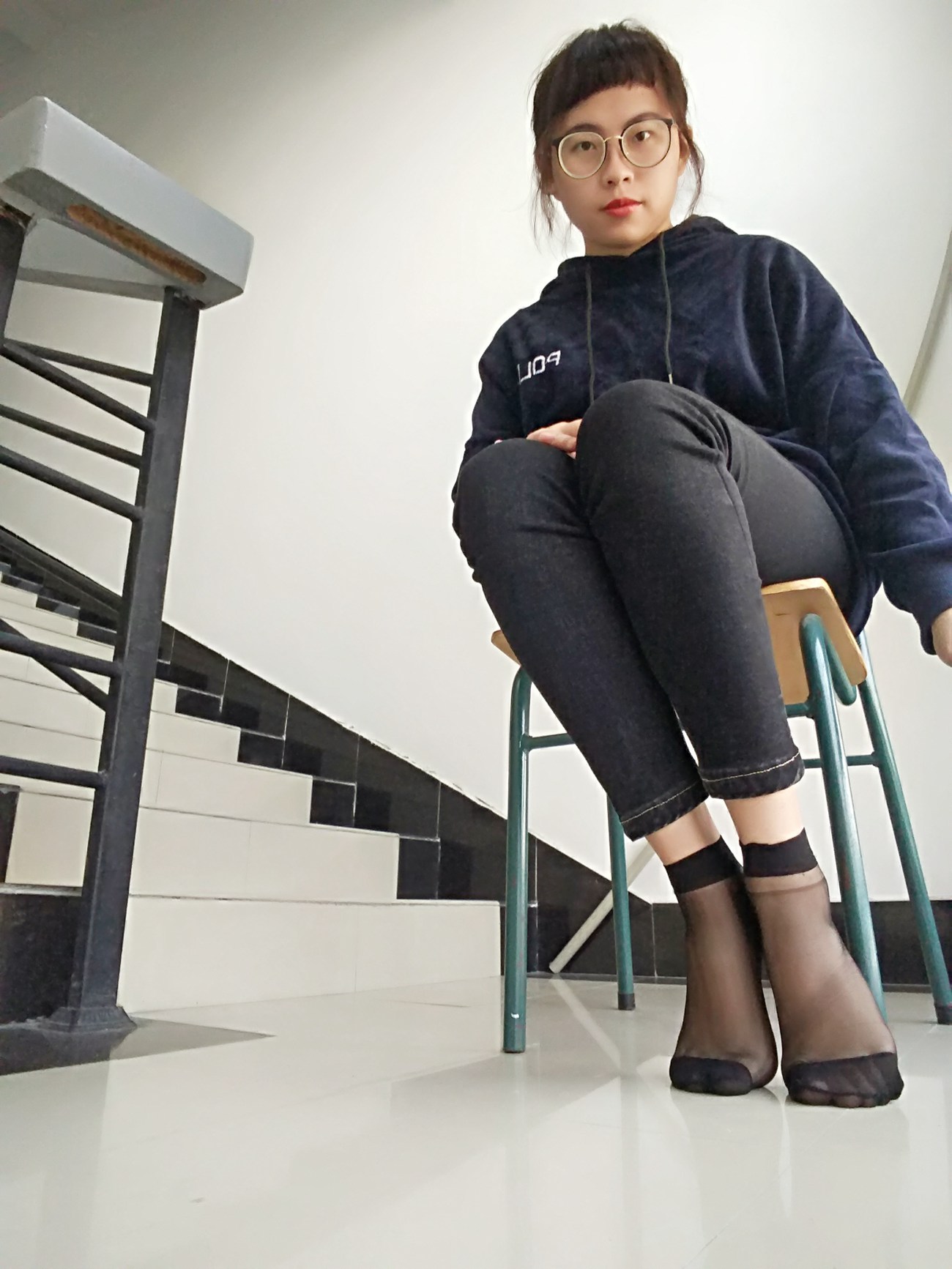 图片[61]-学妹校园寝室短丝系列004期 沈惠玲[63P] – 速更版-美库