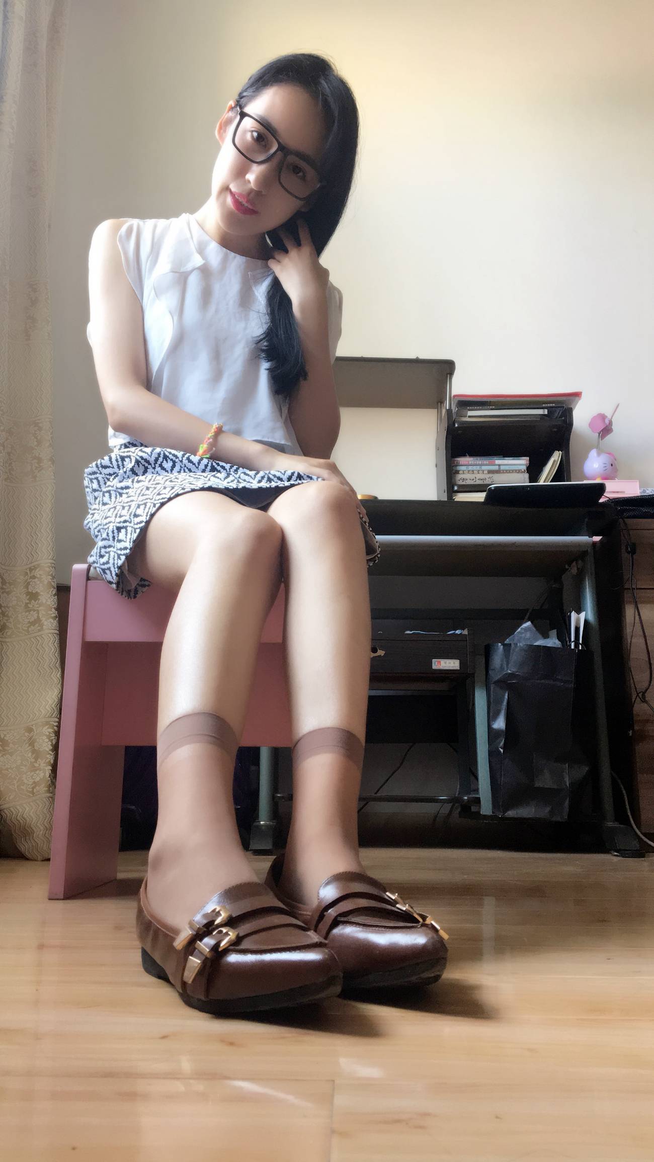 图片[12]-学妹校园寝室短丝系列008期 蕾蕾[41P] – 速更版-美库