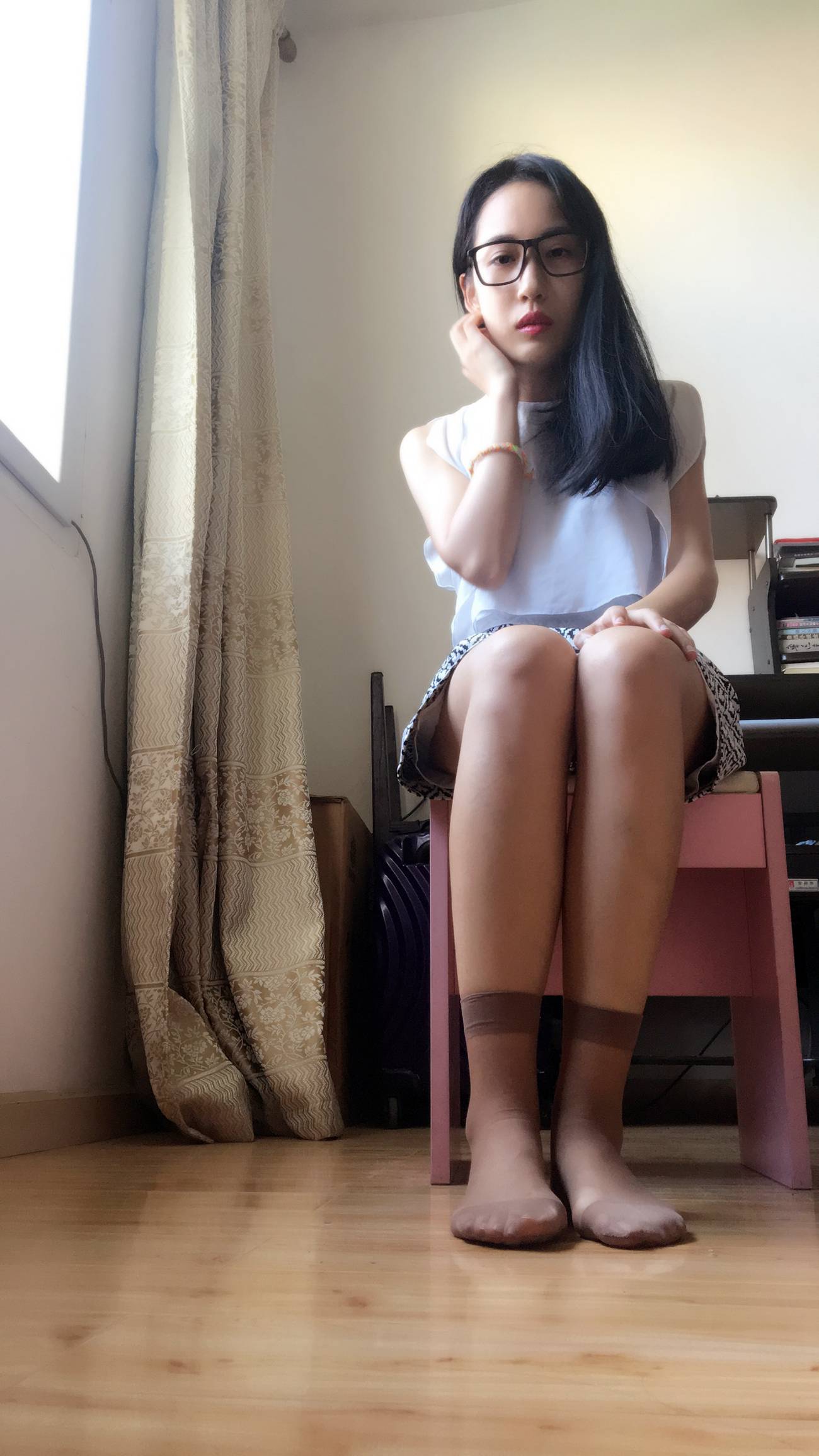 图片[16]-学妹校园寝室短丝系列008期 蕾蕾[41P] – 速更版-美库