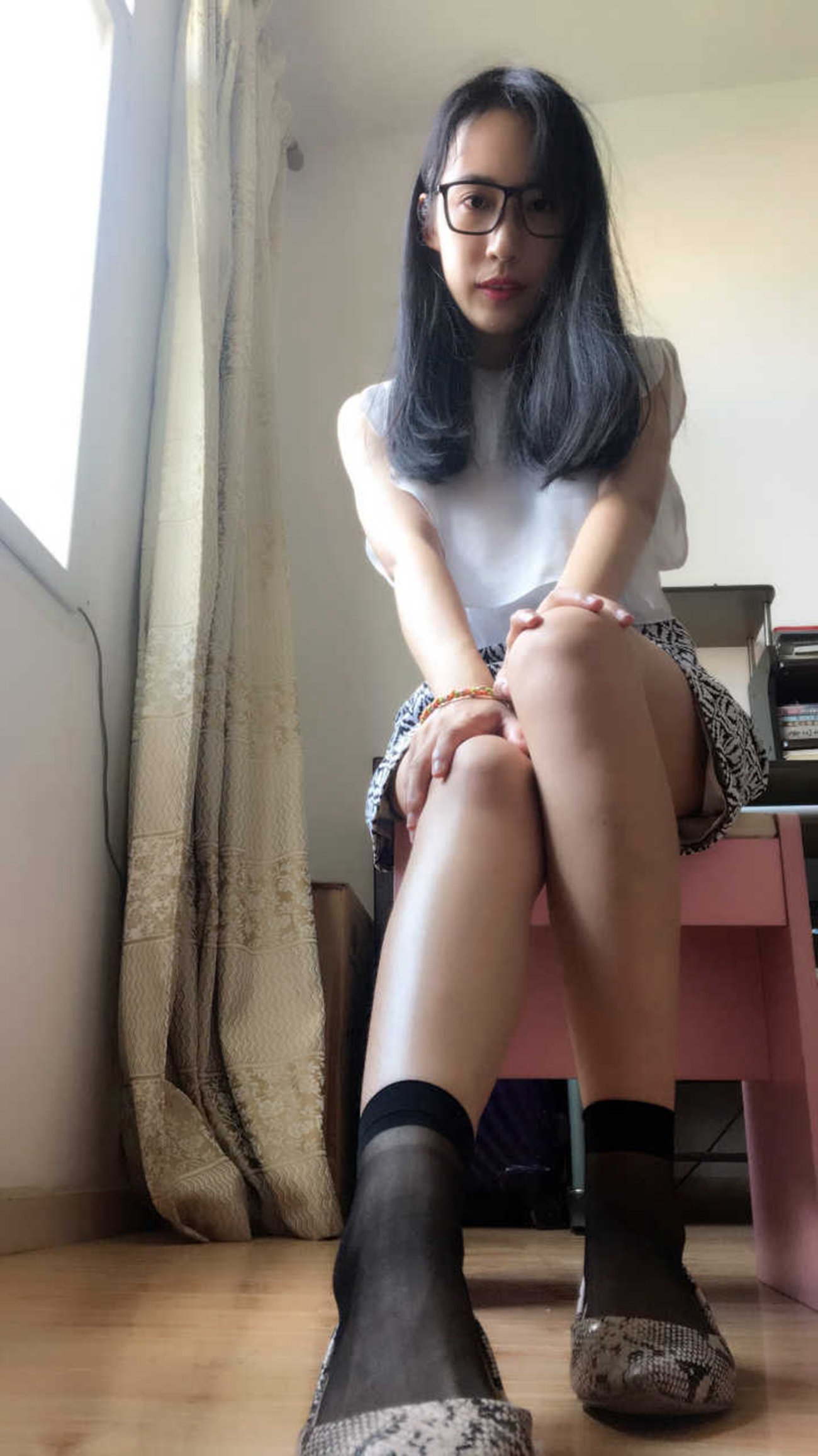 图片[19]-学妹校园寝室短丝系列008期 蕾蕾[41P] – 速更版-美库