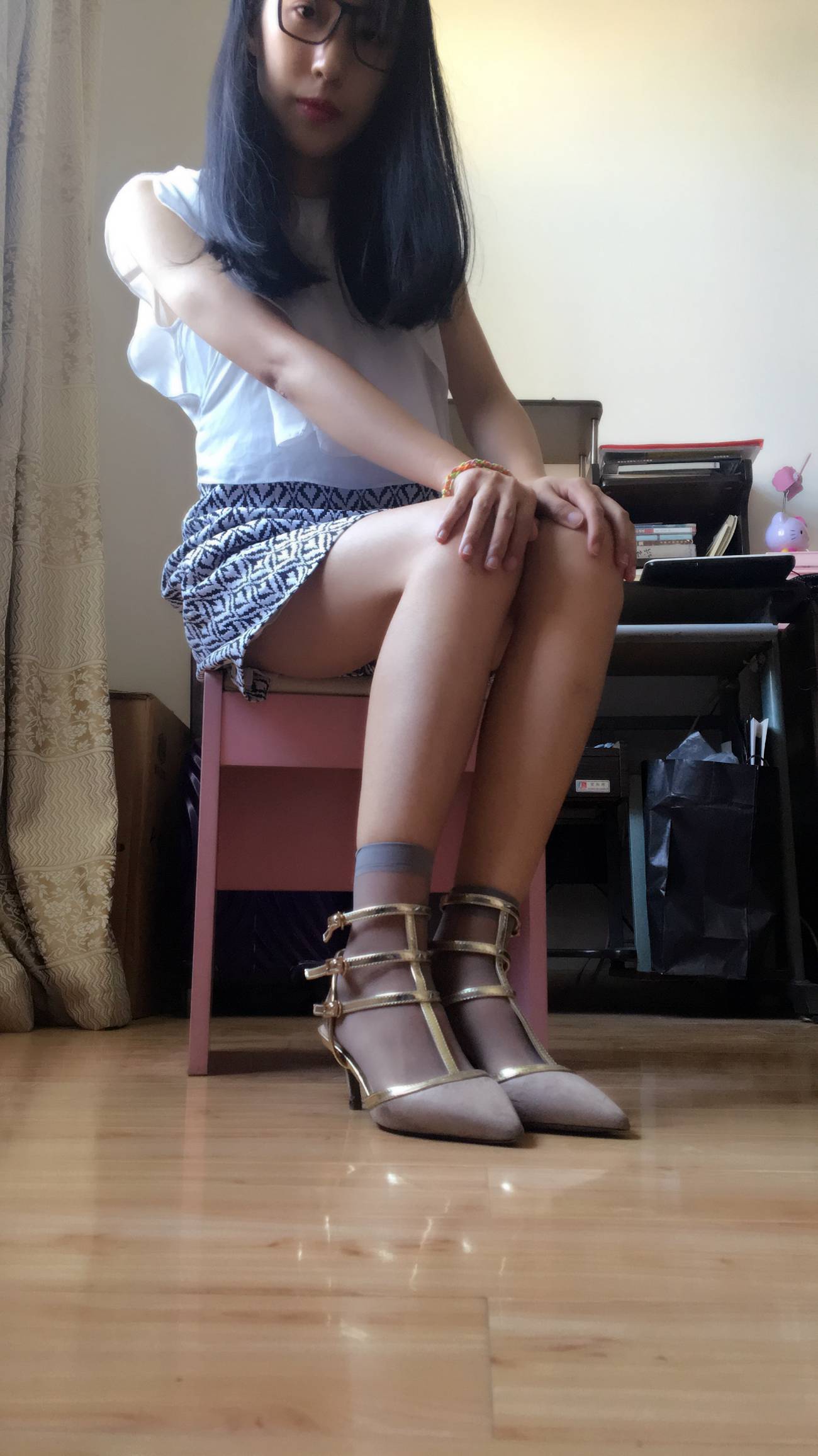 图片[27]-学妹校园寝室短丝系列008期 蕾蕾[41P] – 速更版-美库