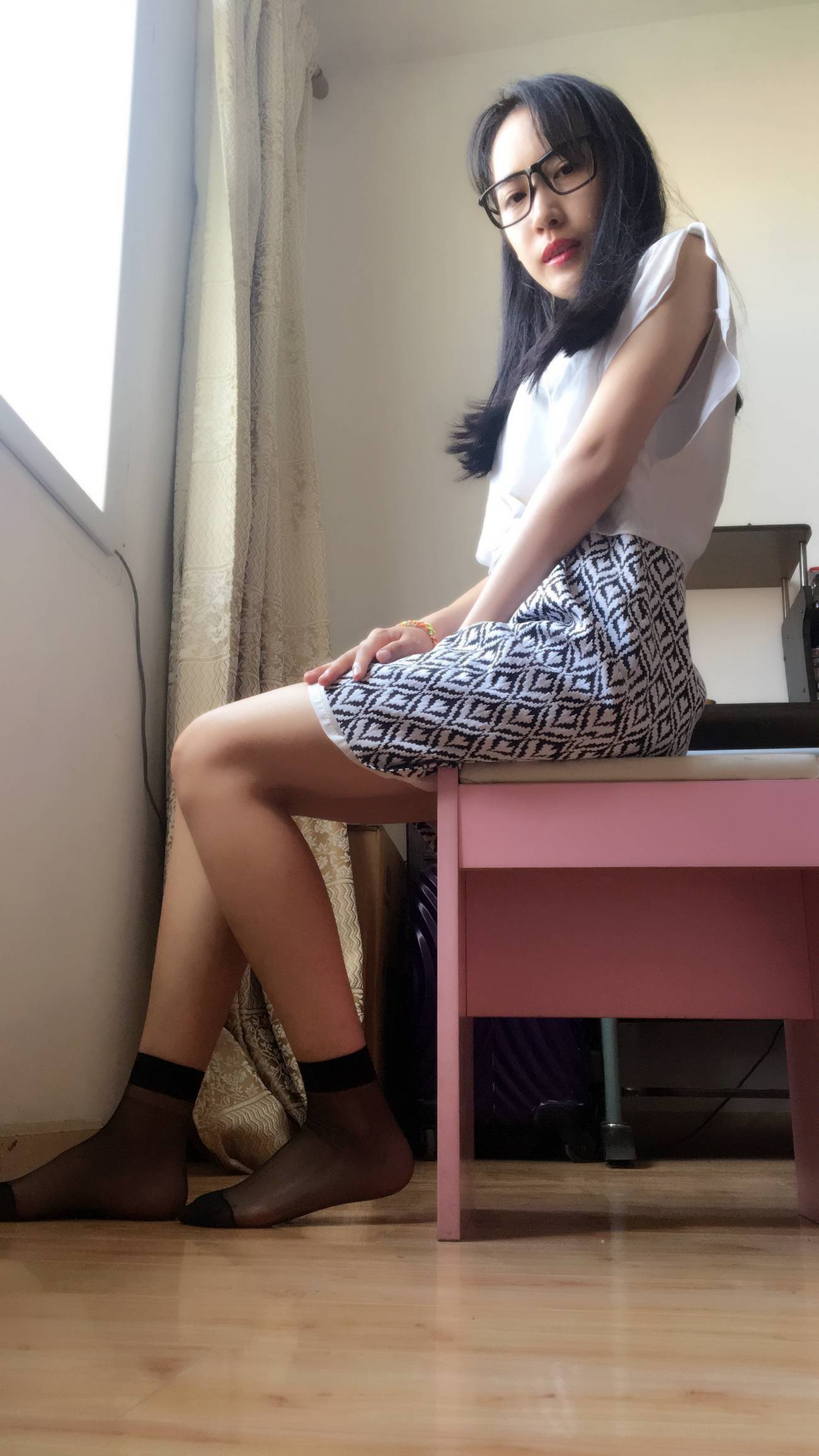 图片[31]-学妹校园寝室短丝系列008期 蕾蕾[41P] – 速更版-美库