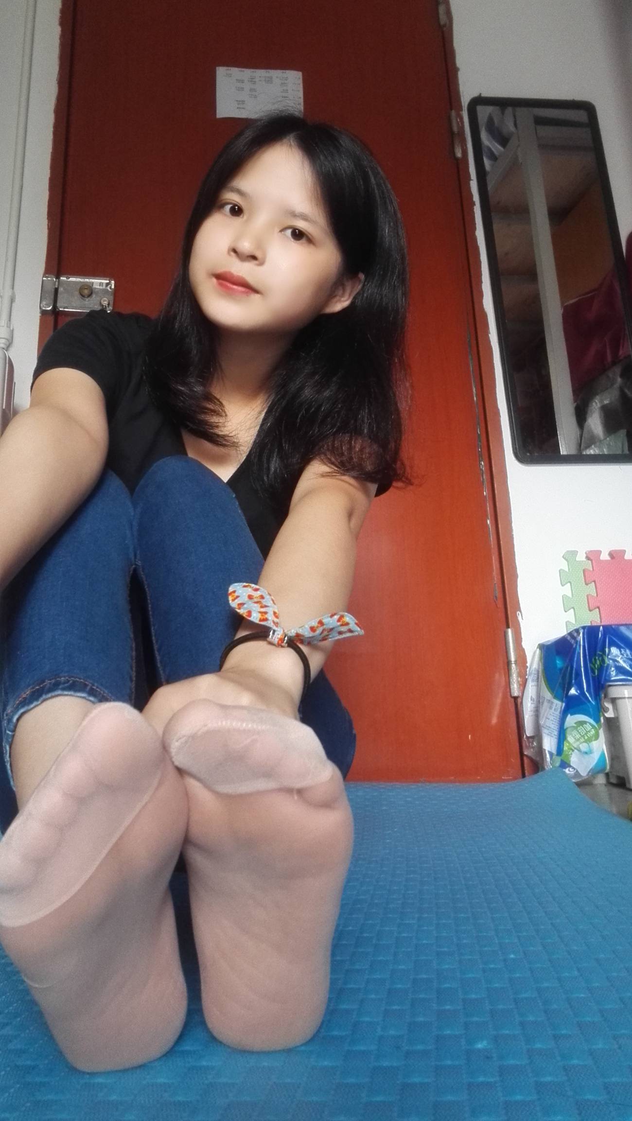 图片[18]-学妹校园寝室短丝系列011期 红萍[71P] – 速更版-美库