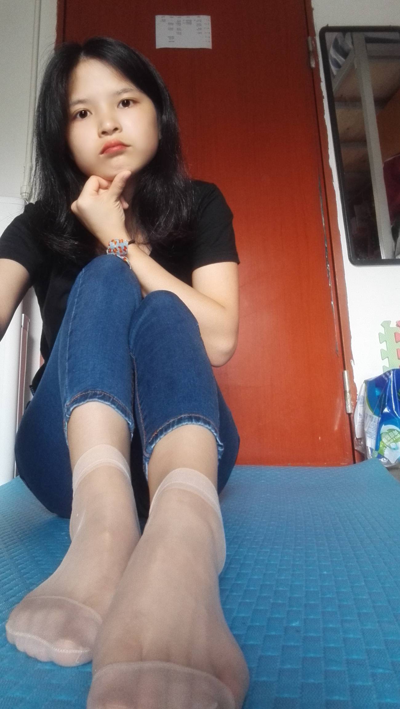 图片[20]-学妹校园寝室短丝系列011期 红萍[71P] – 速更版-美库