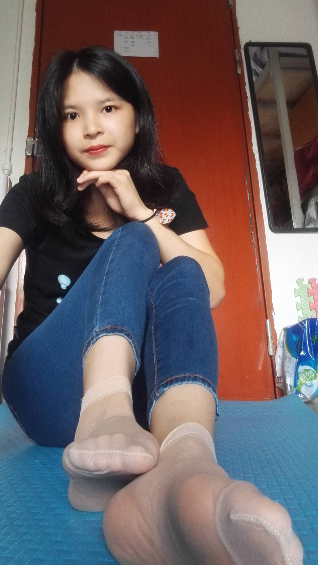 图片[21]-学妹校园寝室短丝系列011期 红萍[71P] – 速更版-美库