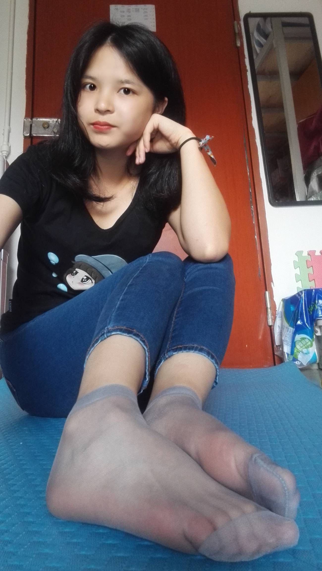 图片[36]-学妹校园寝室短丝系列011期 红萍[71P] – 速更版-美库