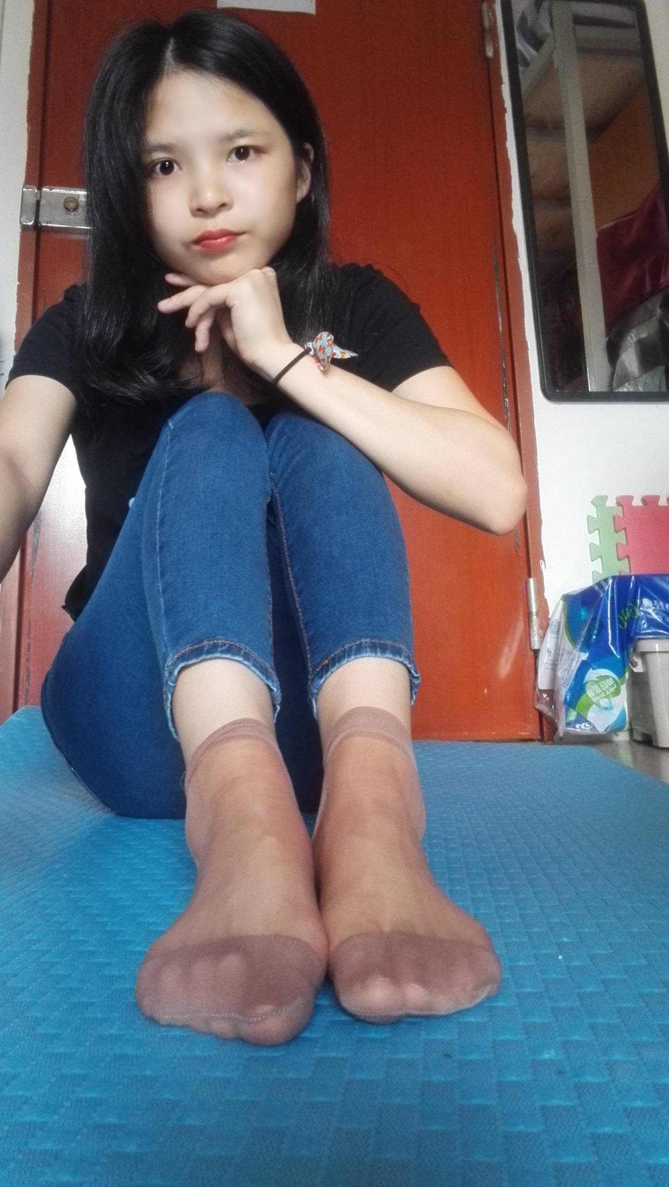 图片[42]-学妹校园寝室短丝系列011期 红萍[71P] – 速更版-美库