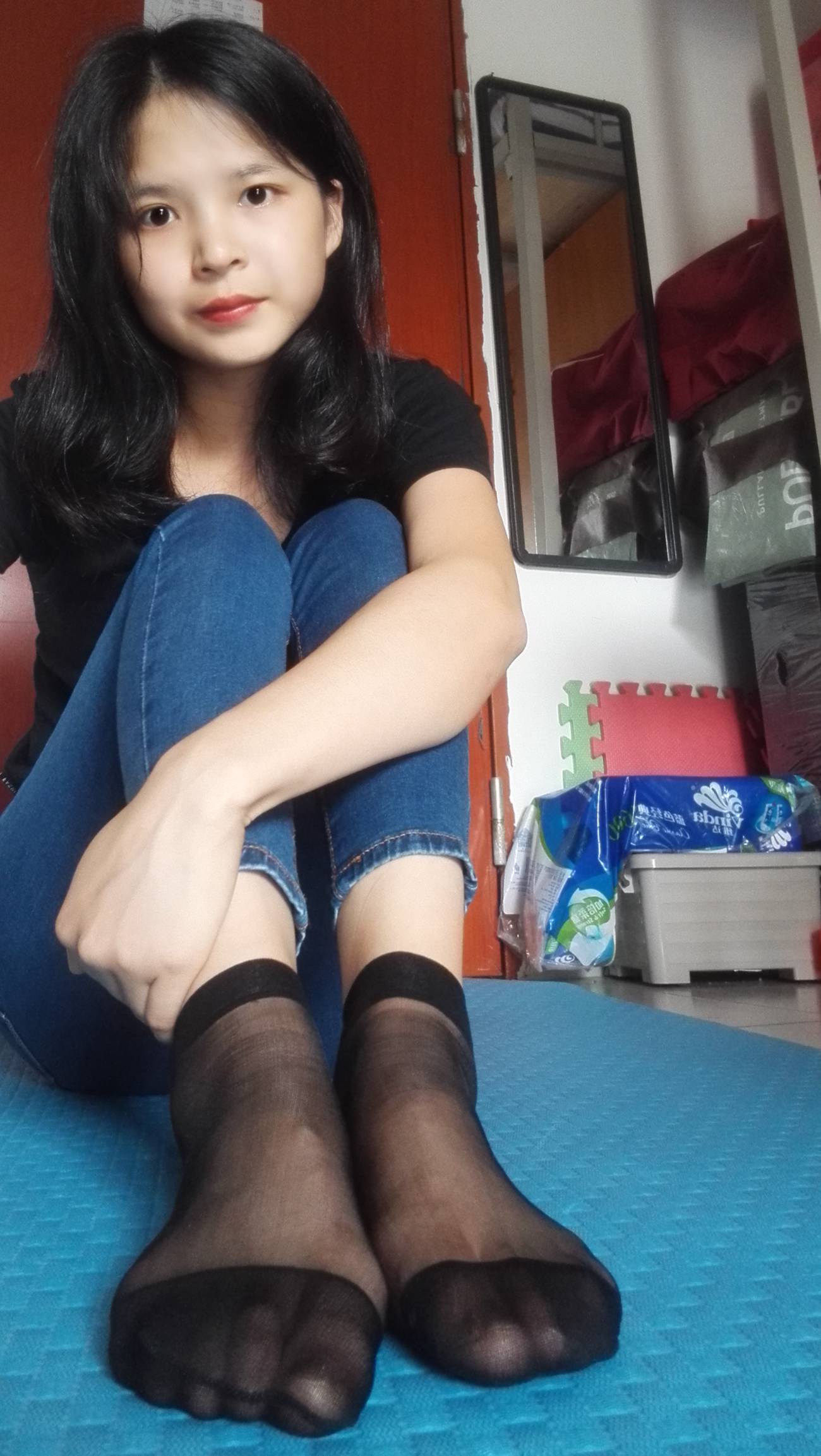 图片[48]-学妹校园寝室短丝系列011期 红萍[71P] – 速更版-美库