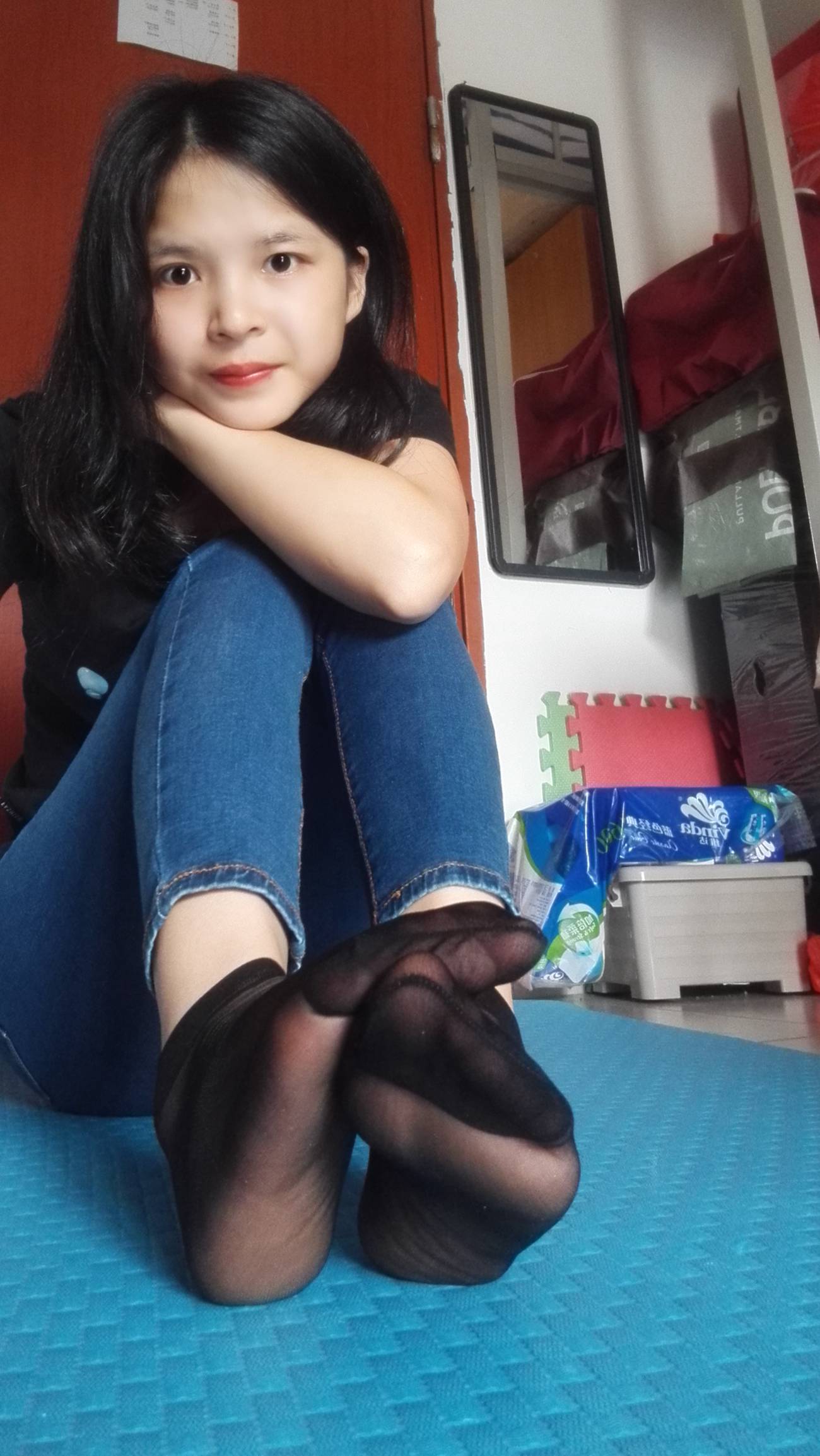 图片[52]-学妹校园寝室短丝系列011期 红萍[71P] – 速更版-美库