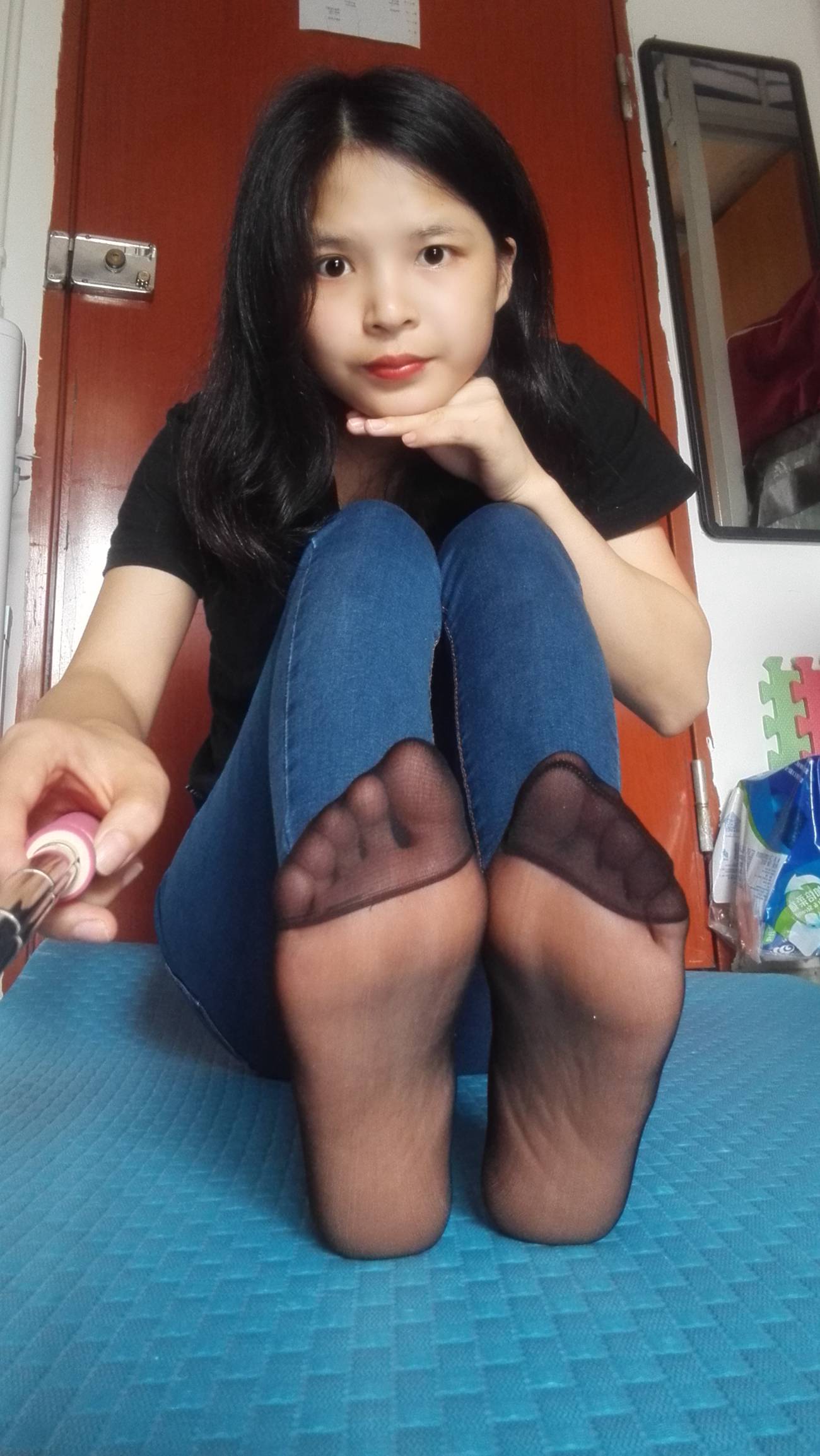 图片[53]-学妹校园寝室短丝系列011期 红萍[71P] – 速更版-美库