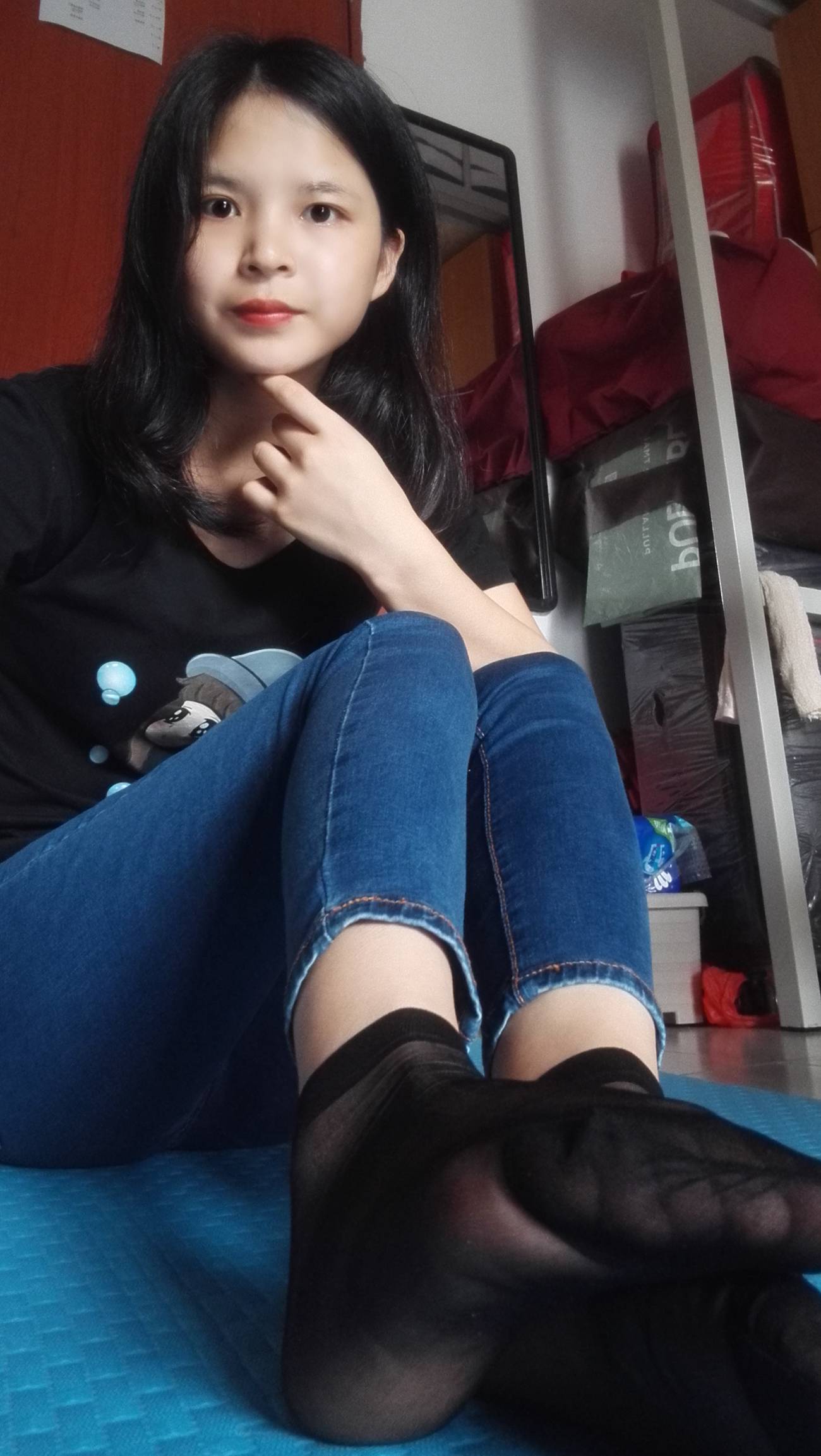 图片[57]-学妹校园寝室短丝系列011期 红萍[71P] – 速更版-美库