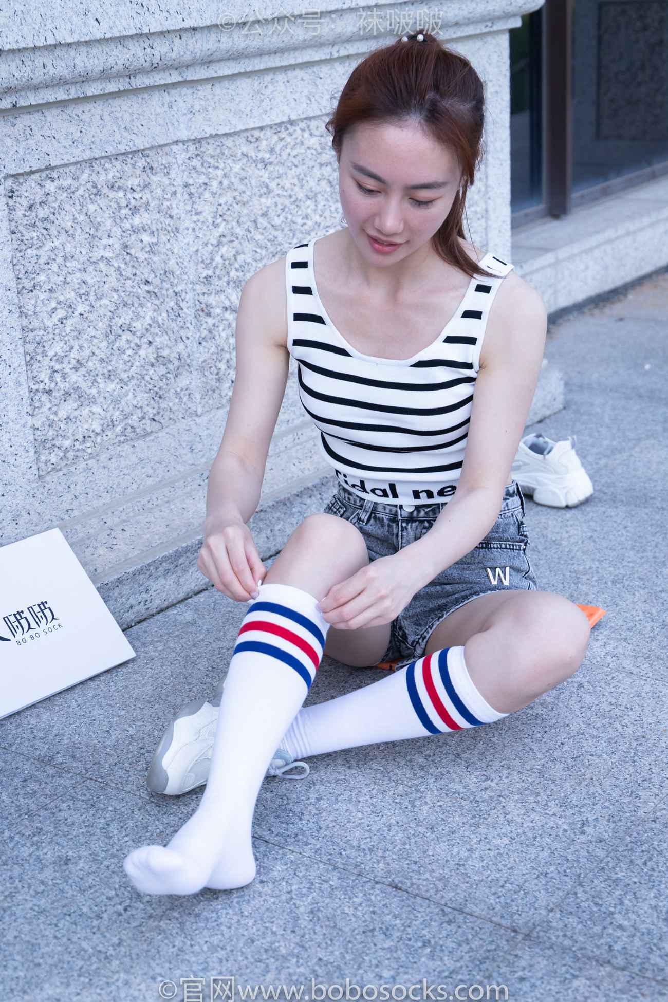 图片[30]-[BoBoSocks袜啵啵]NO.006 小米-运动鞋、白色小腿袜、裸足[130P] – 速更版-美库