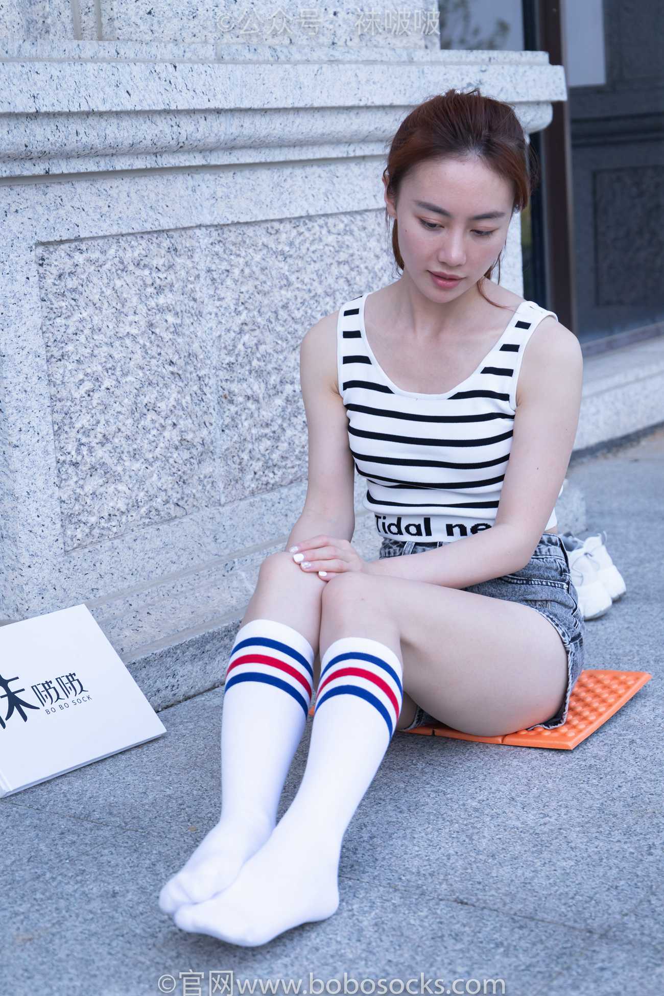 图片[39]-[BoBoSocks袜啵啵]NO.006 小米-运动鞋、白色小腿袜、裸足[130P] – 速更版-美库