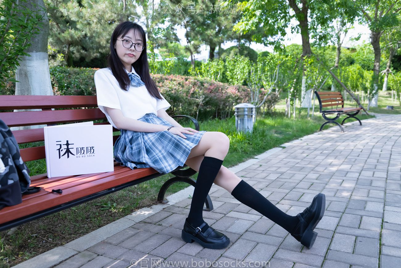 图片[11]-[BoBoSocks袜啵啵]NO.007 稚予-JK制服、皮鞋、黑色中筒棉袜、肉丝[143P] – 速更版-美库