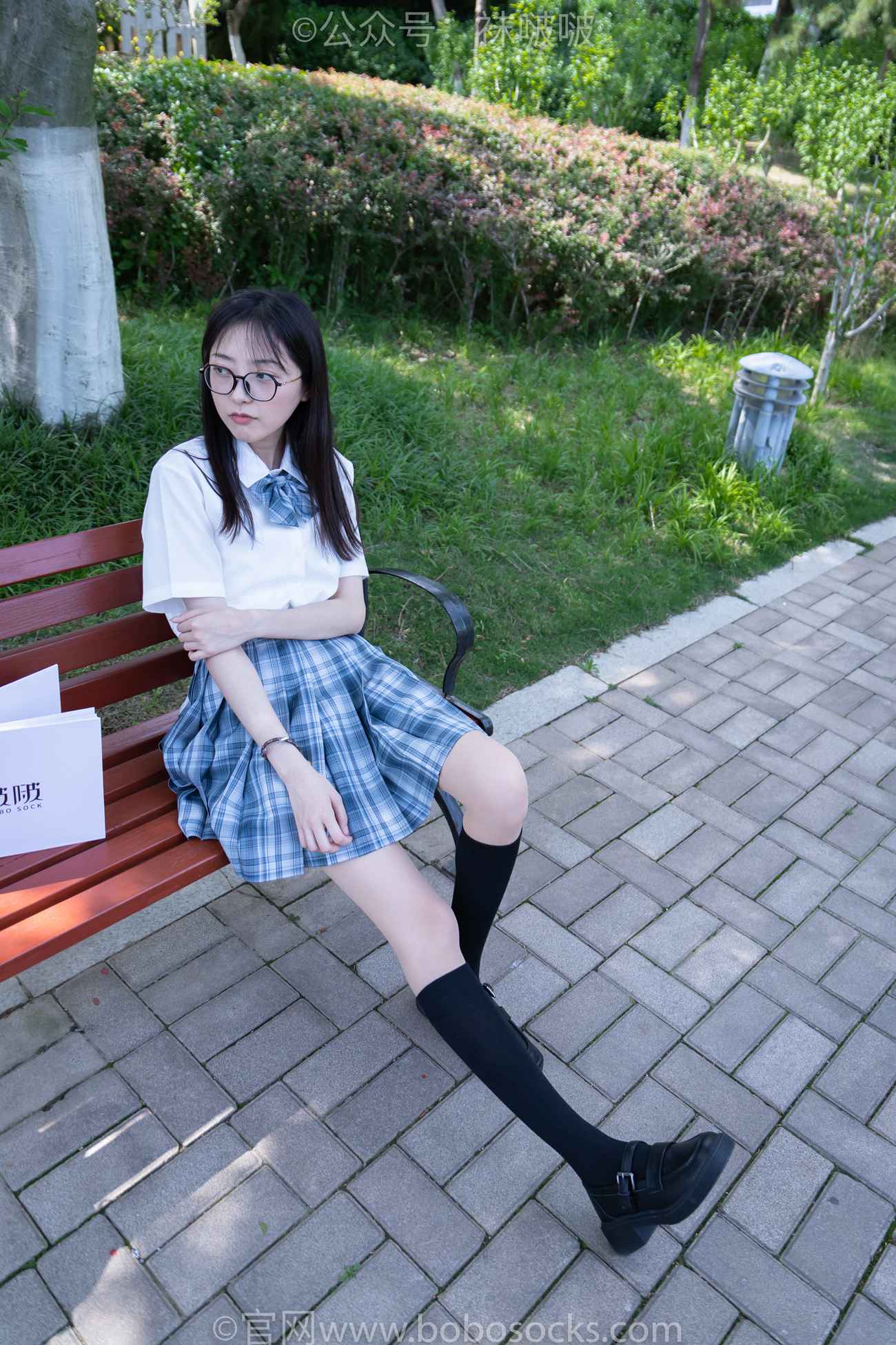 图片[28]-[BoBoSocks袜啵啵]NO.007 稚予-JK制服、皮鞋、黑色中筒棉袜、肉丝[143P] – 速更版-美库