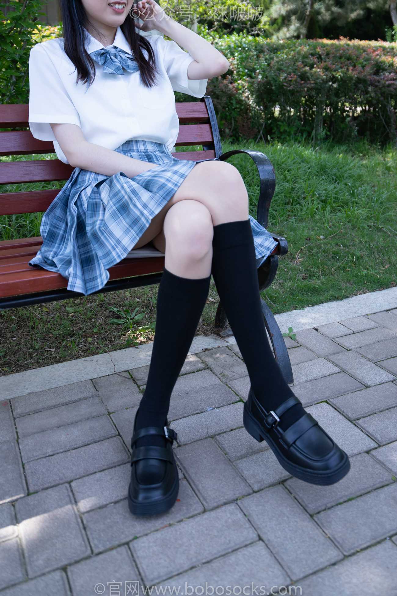 图片[33]-[BoBoSocks袜啵啵]NO.007 稚予-JK制服、皮鞋、黑色中筒棉袜、肉丝[143P] – 速更版-美库